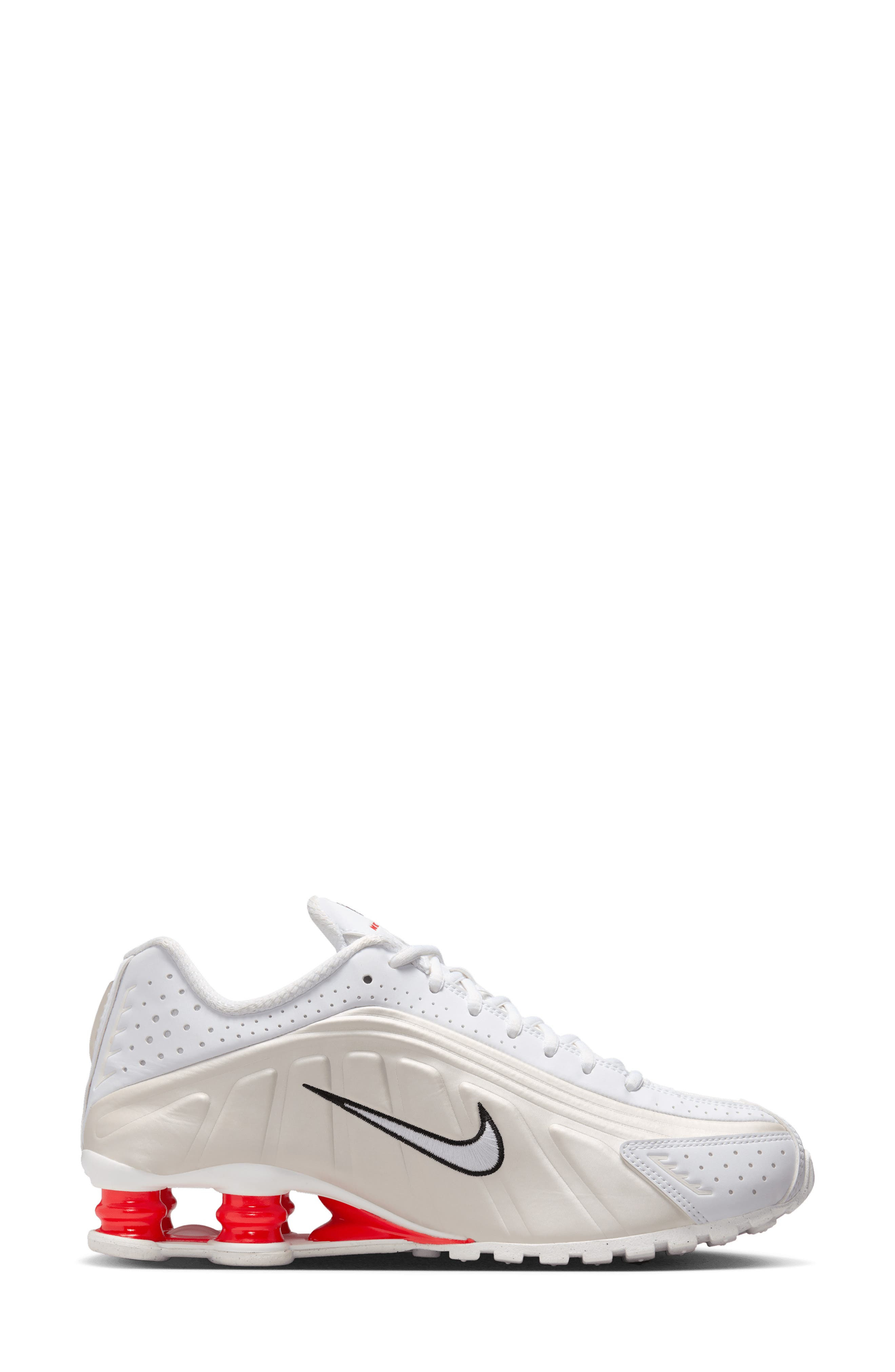 Nike Shox R4 Sneaker in White/Phantom/Red/White at Nordstrom - 6