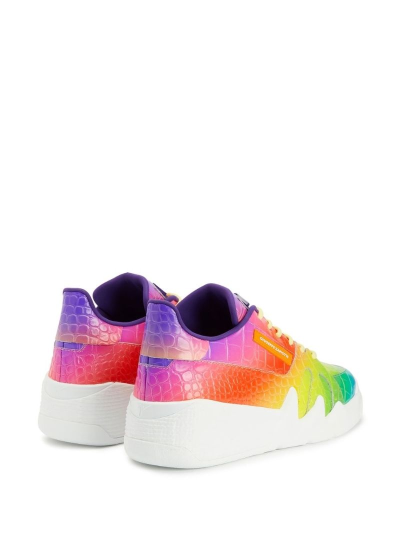 rainbow crocodile-effect trainers - 3