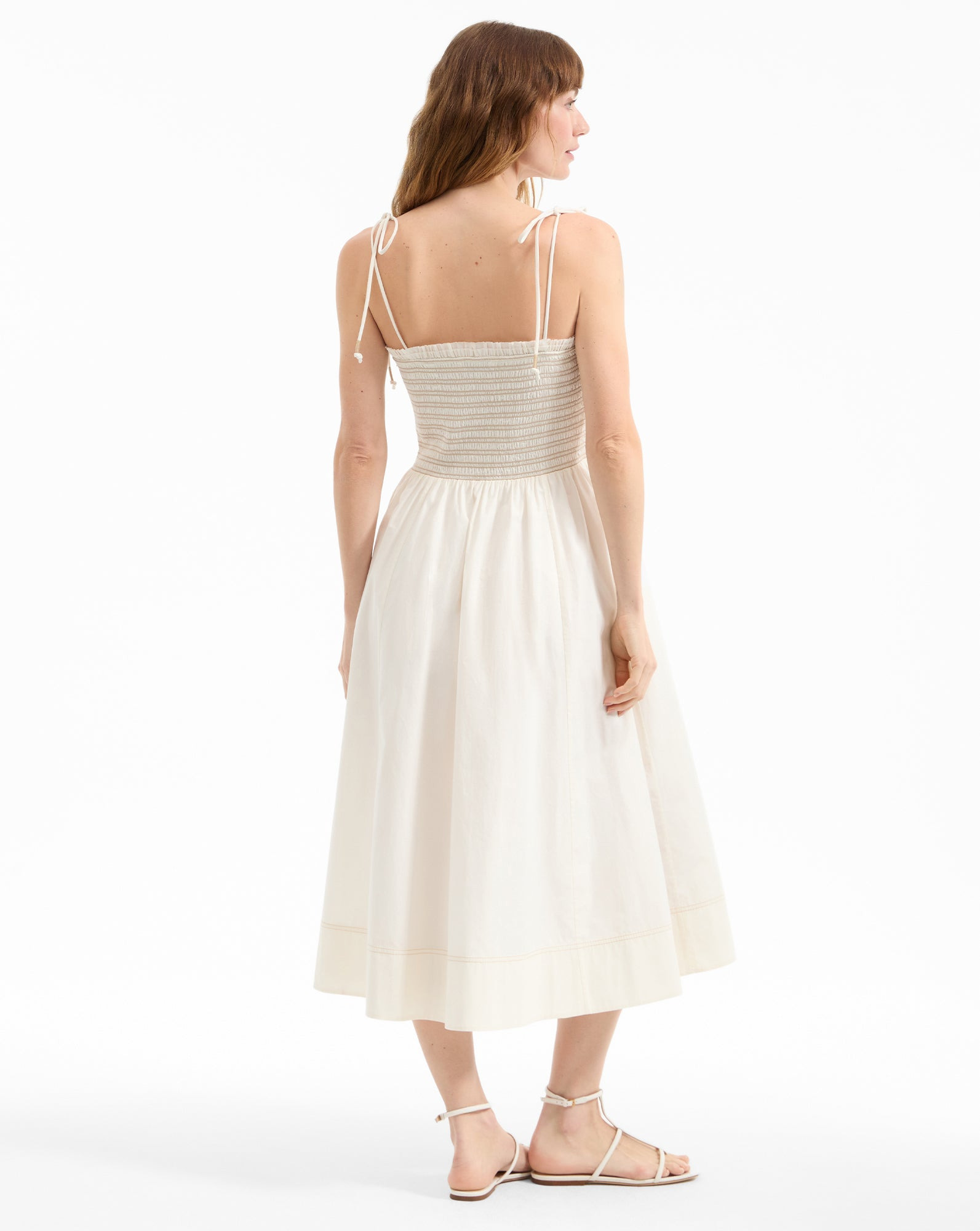 KAELA SMOCKED MIDI DRESS - 5
