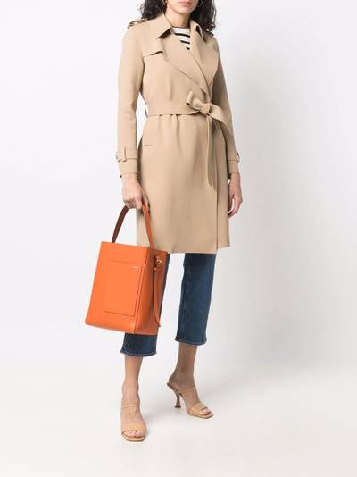 Valextra open-top leather shoulder bag outlook