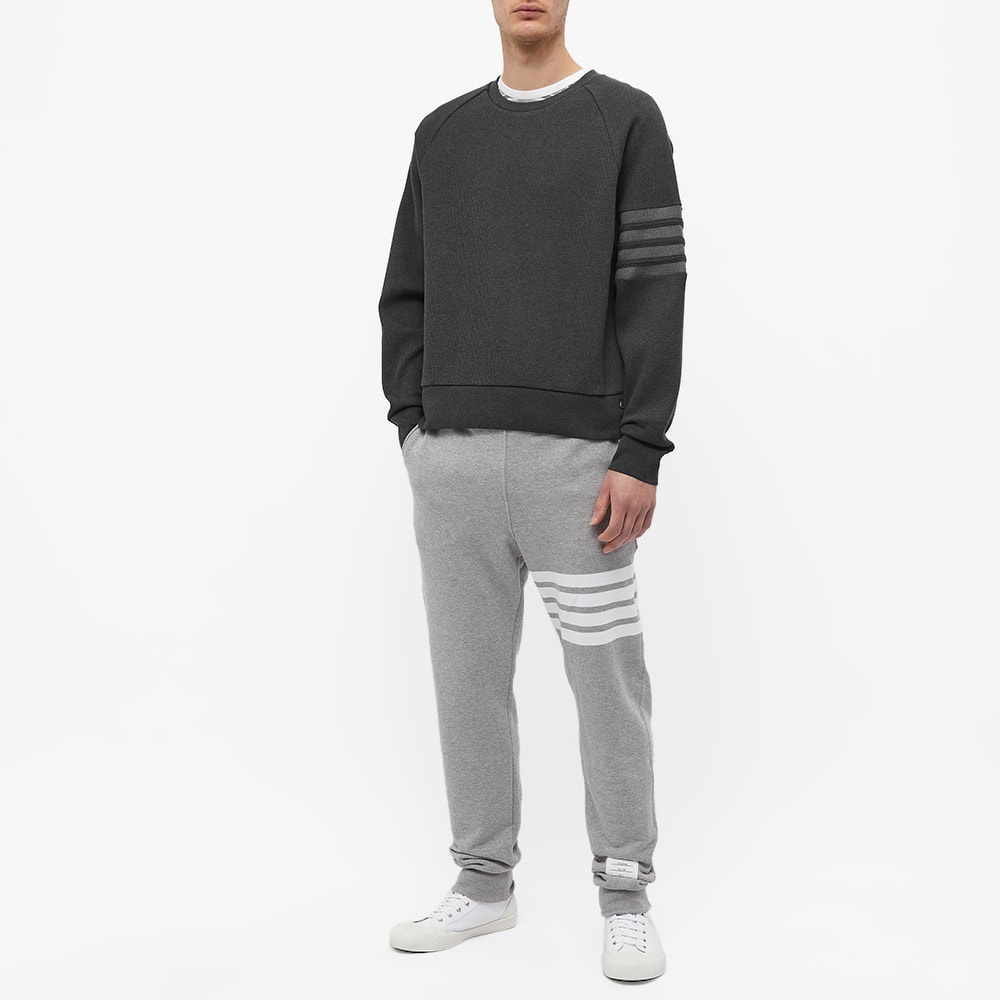 Thom Browne 4 Bar Raglan Sleeve Waffle Crew Sweat - 5