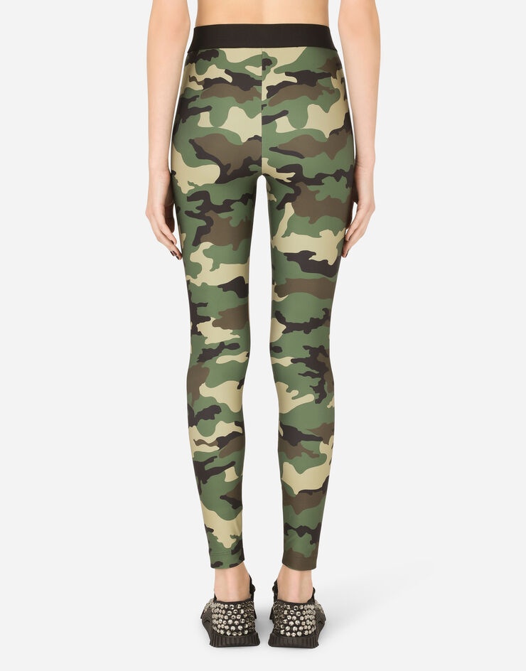 Camouflage-print jersey leggings - 2