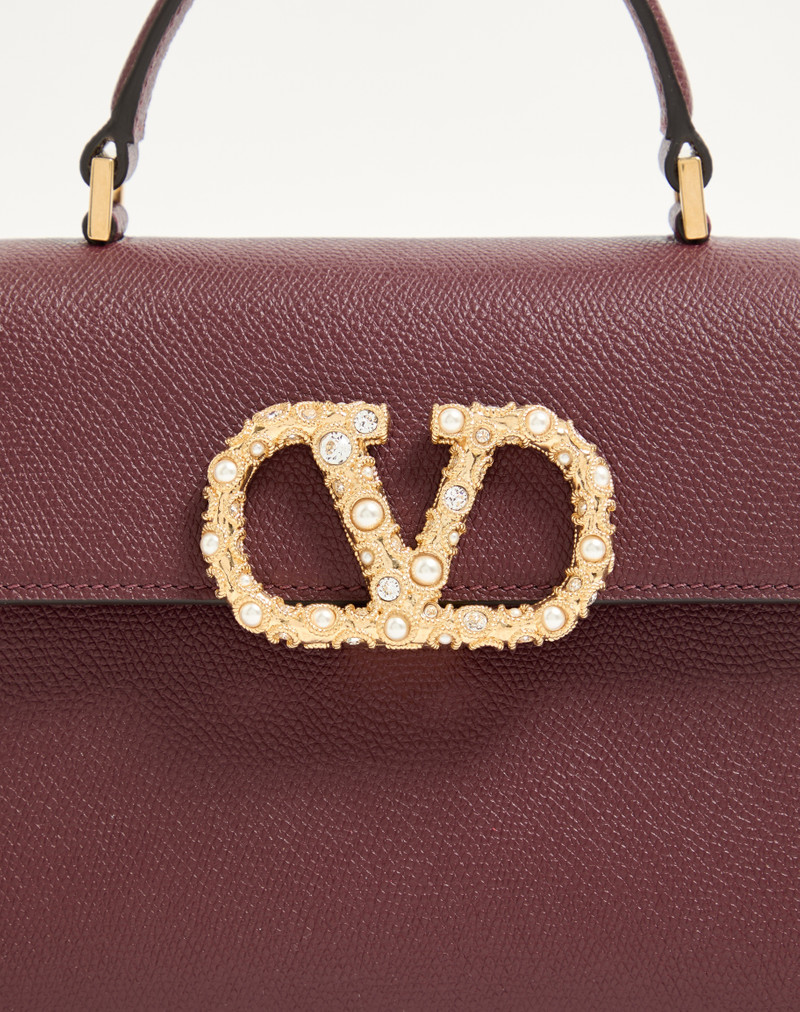 Valentino VALENTINO GARAVANI VSLING SMALL HANDBAG IN GRAINY CALFSKIN WITH JEWEL LOGO outlook
