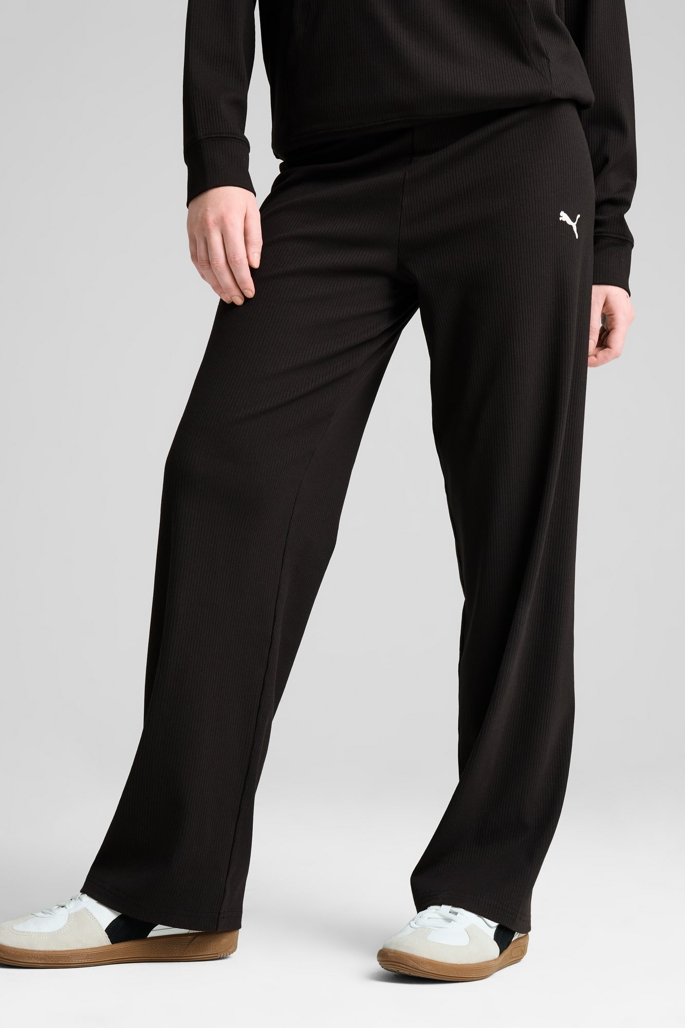 ESS ELEVATED High-Waist Straight Leg Rib Pants Women - 3