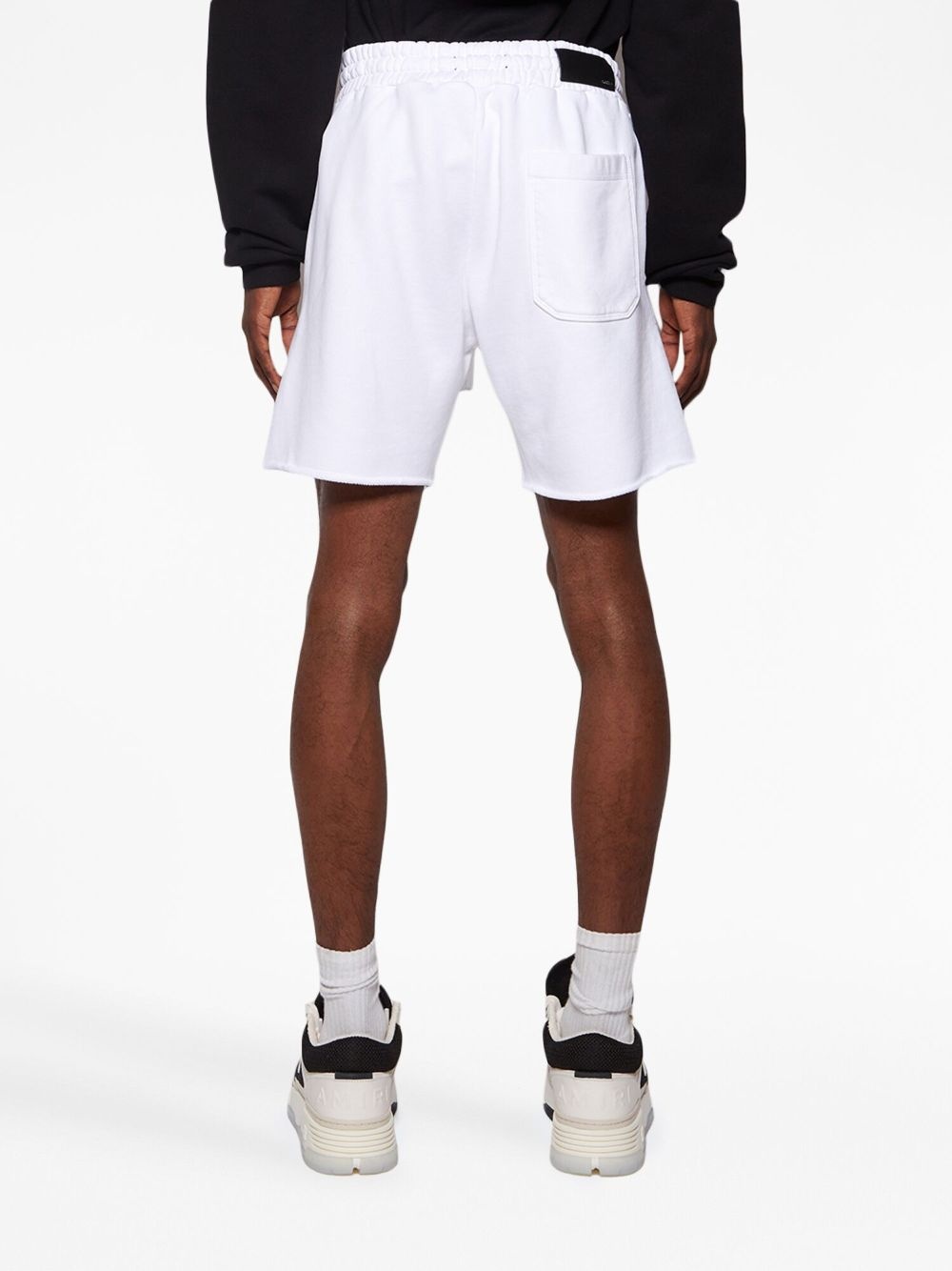 logo-print cotton track shorts - 5