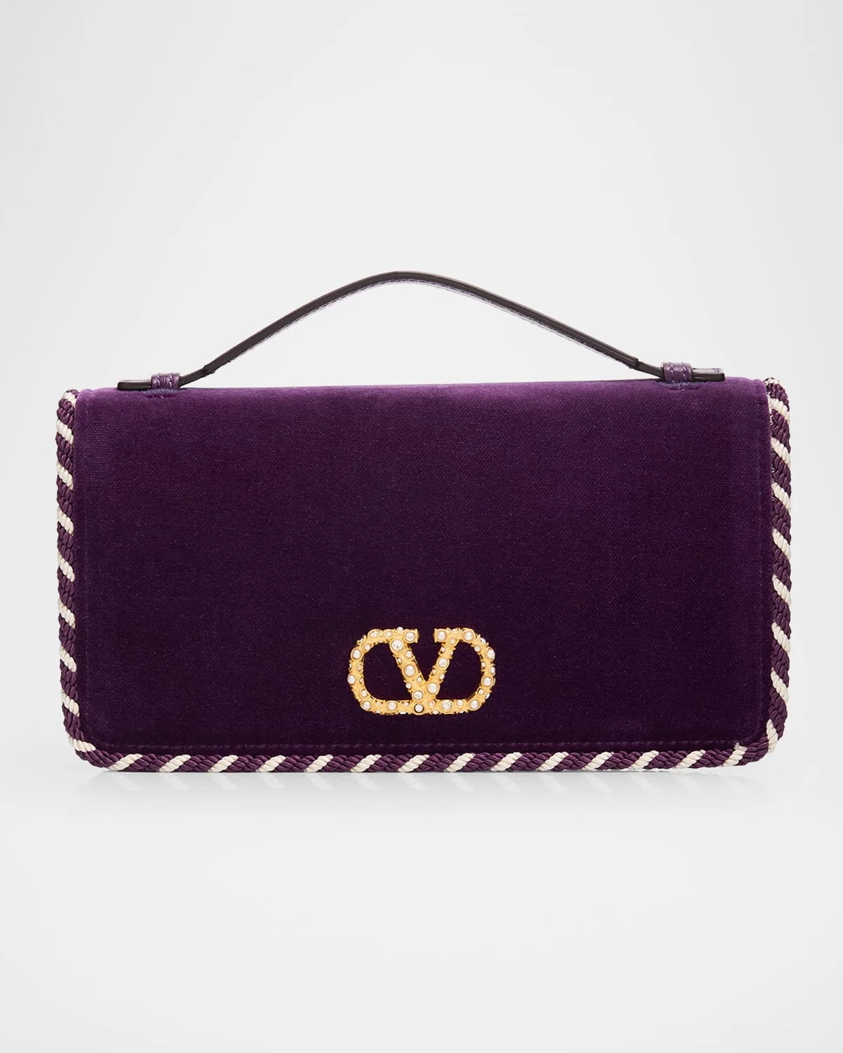 VLOGO Signature Suede Wallet with Chain Strap - 1