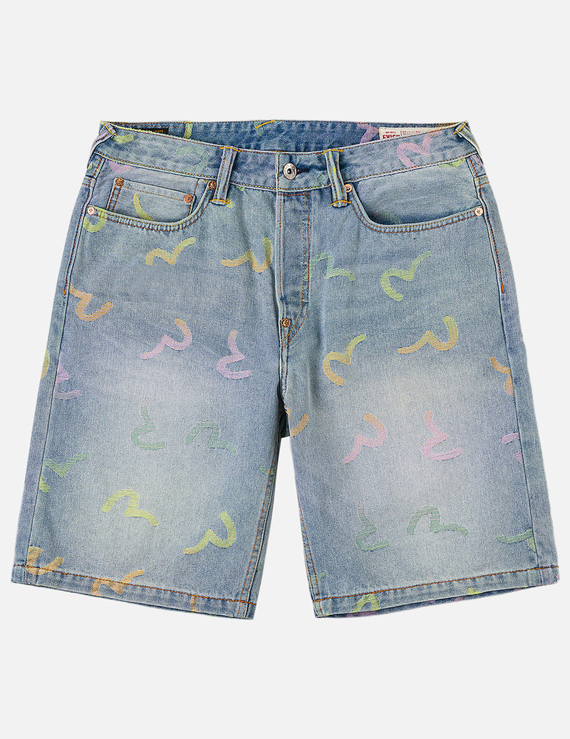 All-over Seagull Jacquard Denim Shorts 4