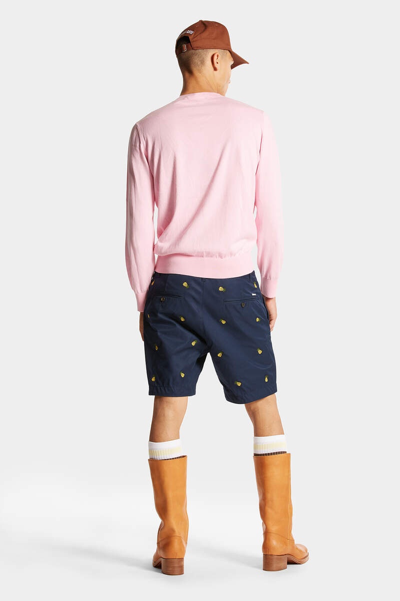 EMBROIDERED FRUITS MARINE SHORTS - 4