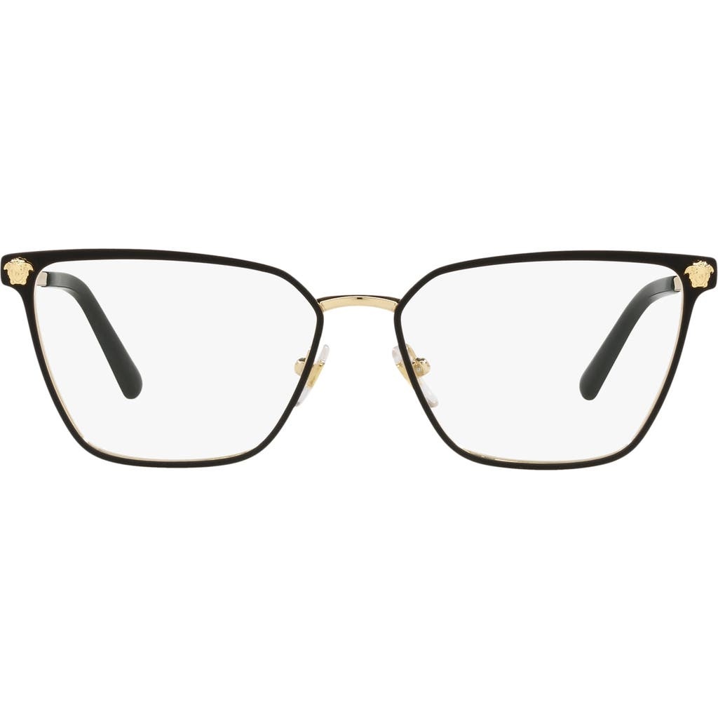 Versace 54mm Optical Glasses in Black Gold at Nordstrom - 1