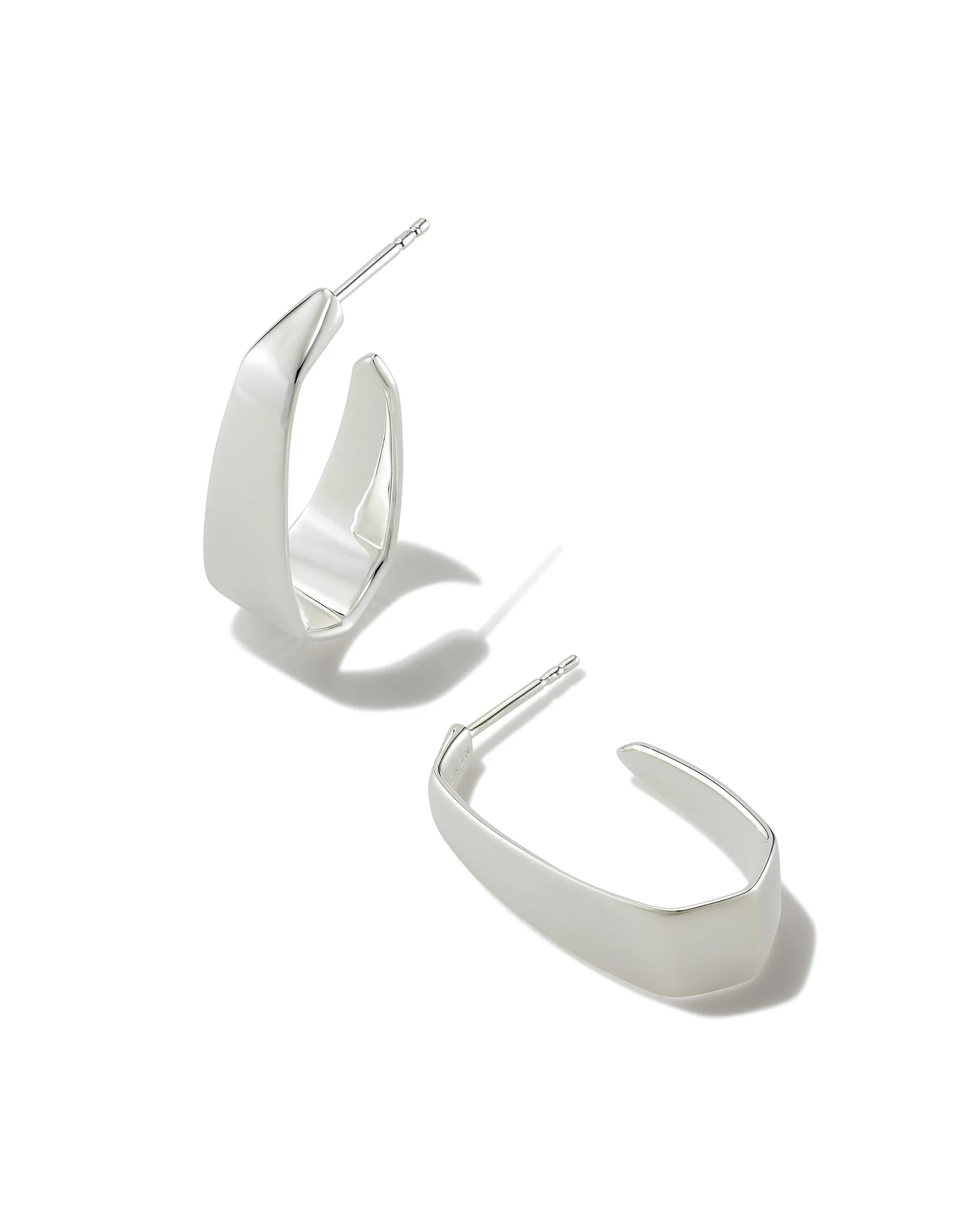 Cadence Hoop Earrings in Sterling Silver - 1