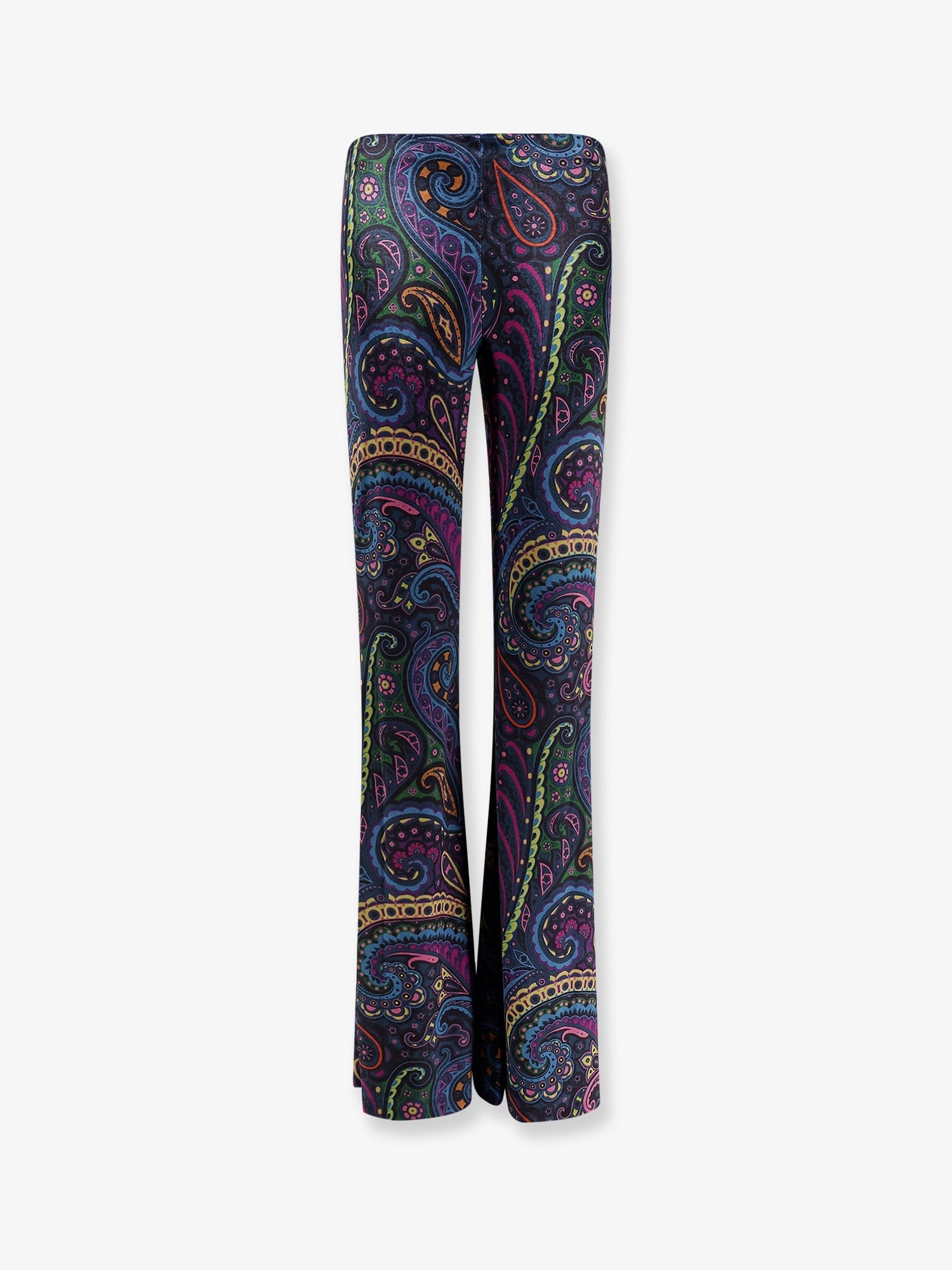 Etro Etro Chenille Trousers With Multicolor Print