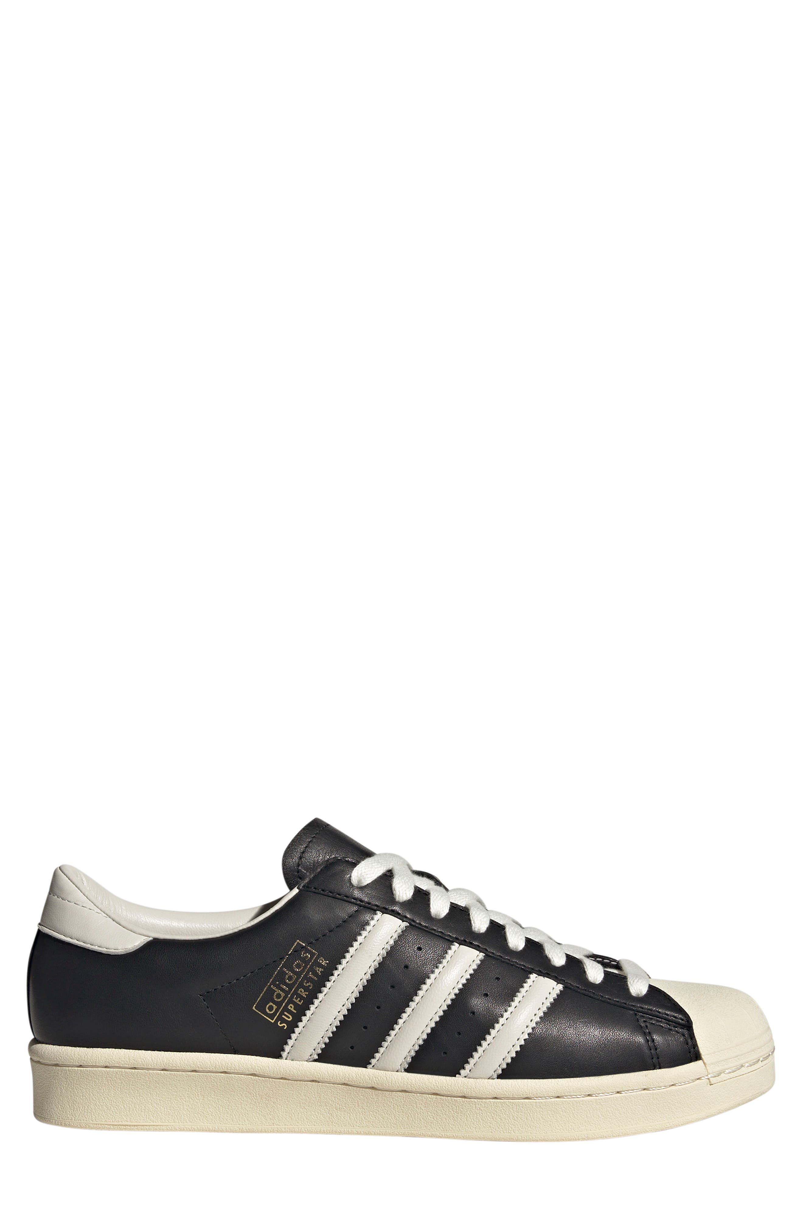 adidas Gender Inclusive Superstar Vintage Sneaker in Black/White/Cream White at Nordstrom - 3