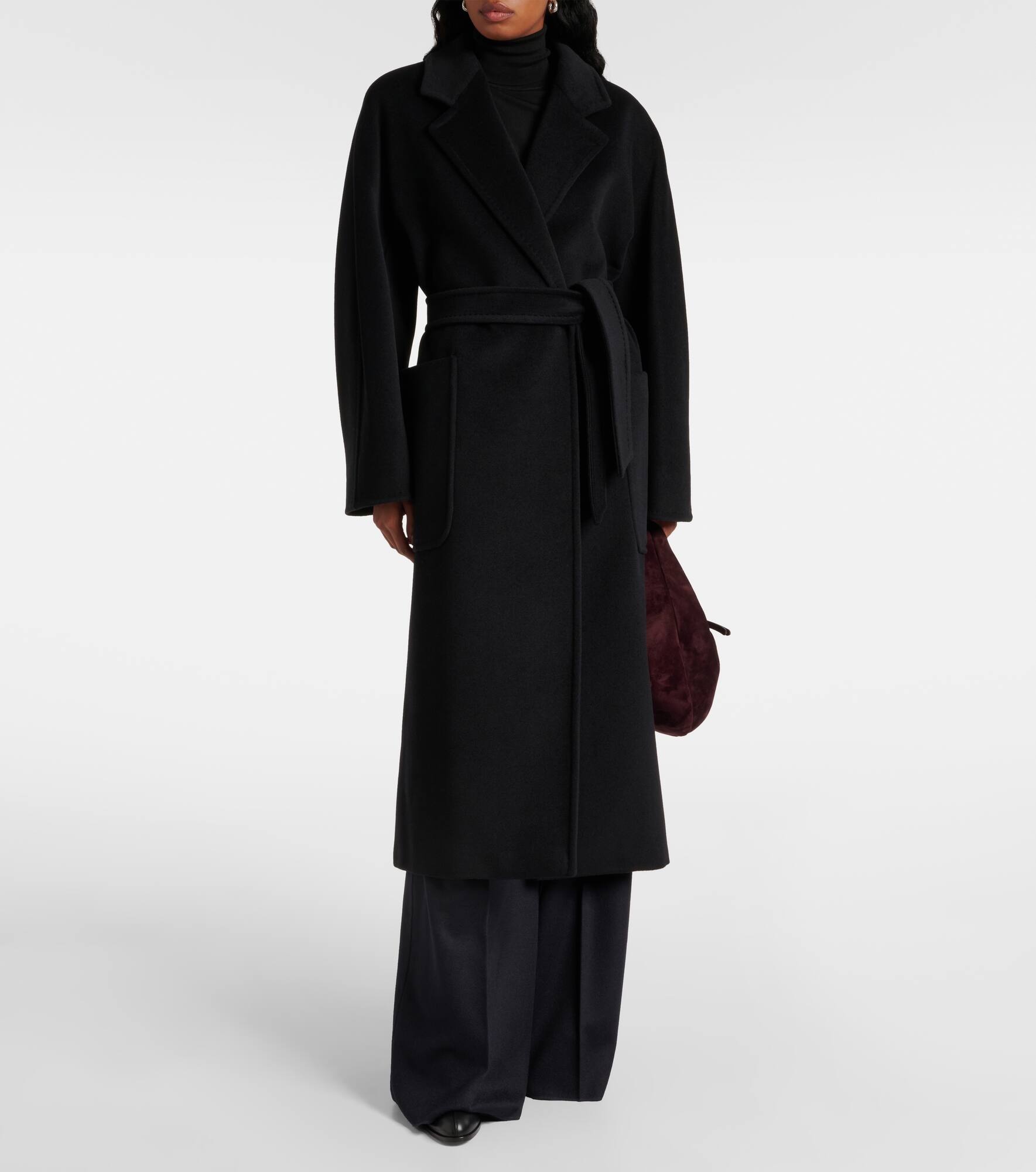 Locri wool and cashmere wrap coat - 6