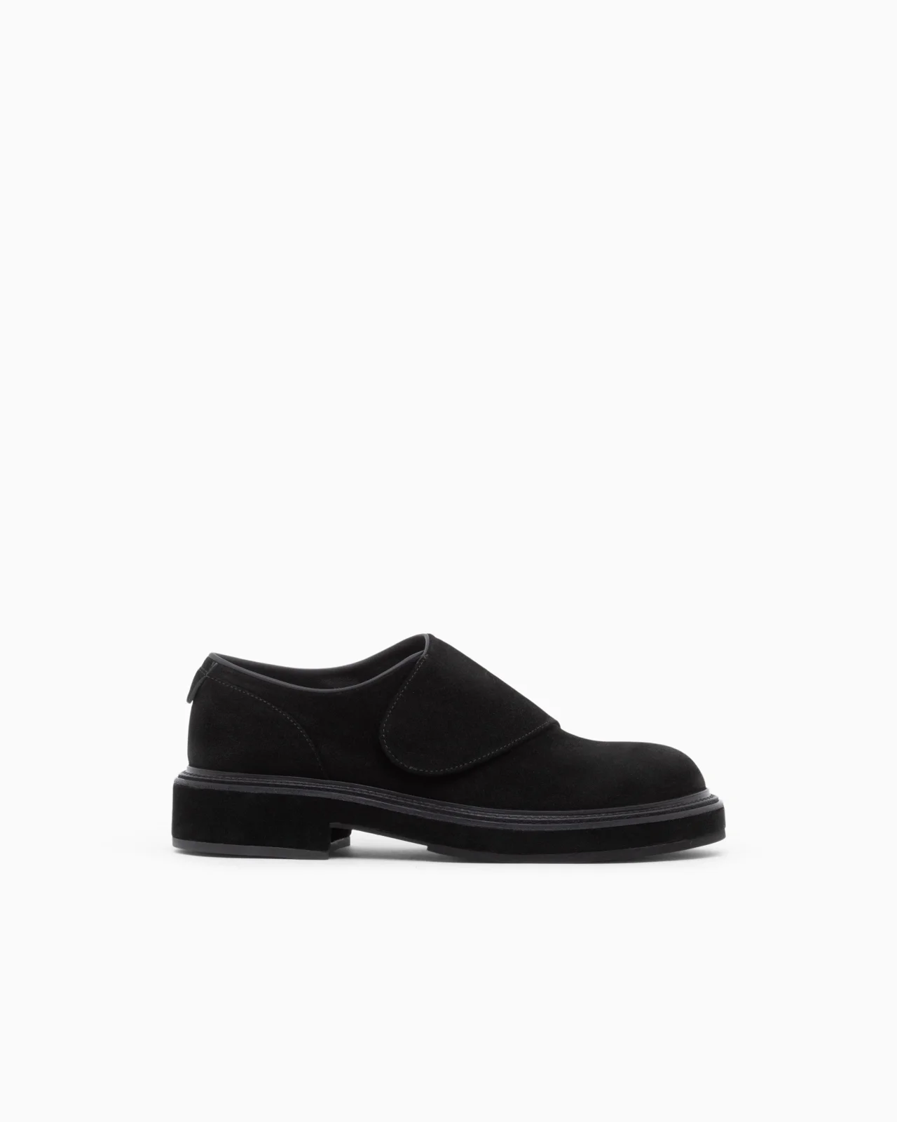 SLIPPERS IN SUEDE WITH LEATHER LINING AND RUBBER SOLE - 1
