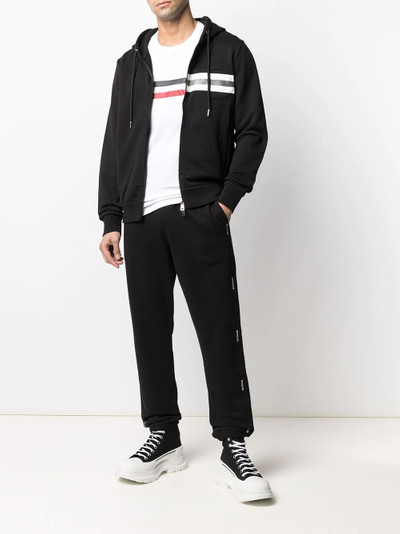 Moncler striped cotton hoodie outlook