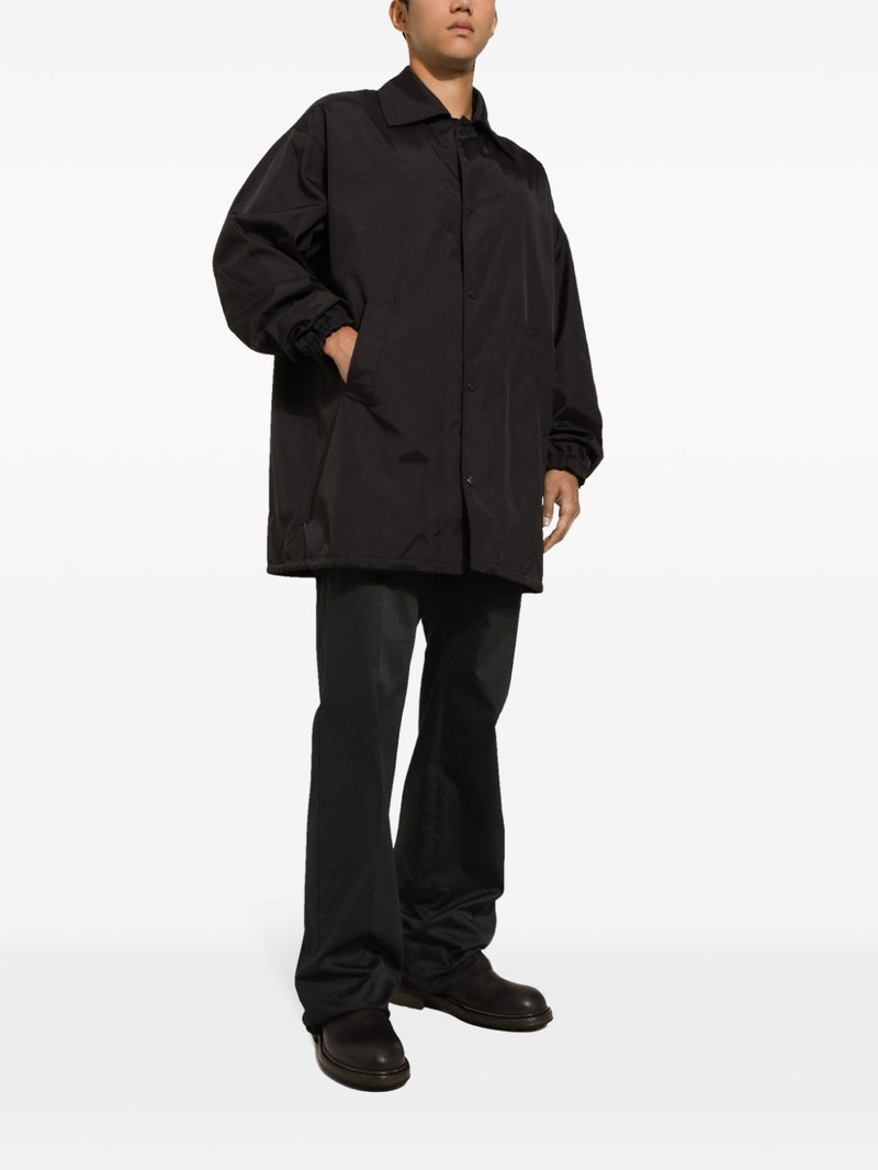Dolce & Gabbana logo-plaque pointed-collar parka outlook