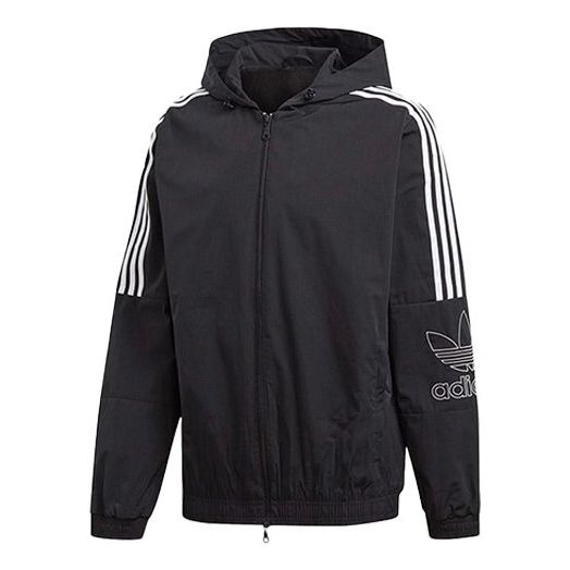 adidas originals Casual Zipper Hooded Jacket Black EB4086 - 1