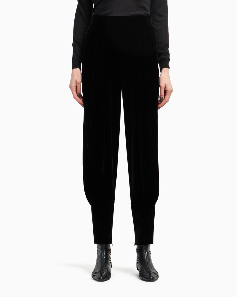 GIORGIO ARMANI VELVET TROUSERS WITH DARTS outlook