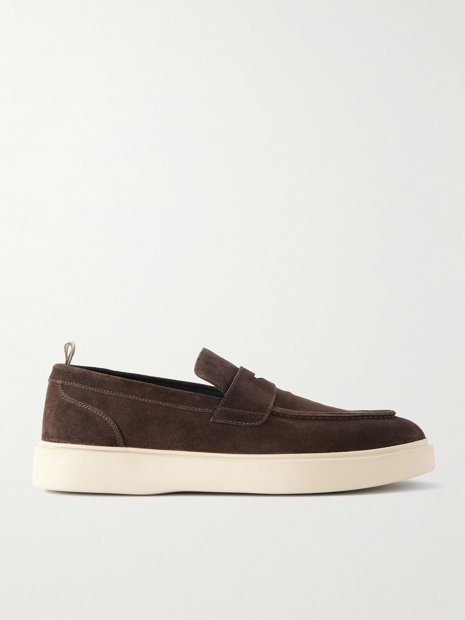 Frame 001 Suede Penny Loafers Dark brown - 1