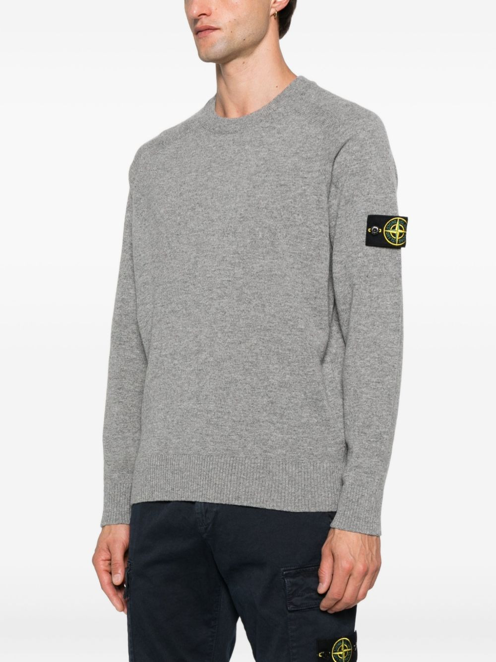 5100045 logo-appliqué wool sweater - 3