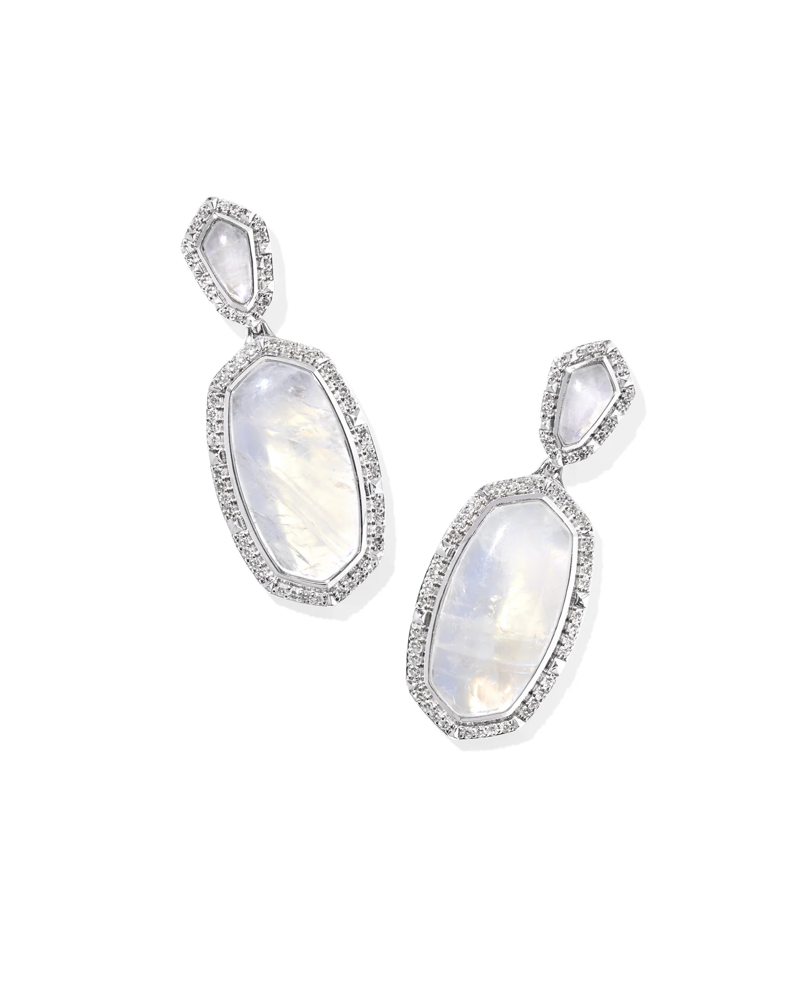 Dani 14k White Gold Statement Earrings - 1