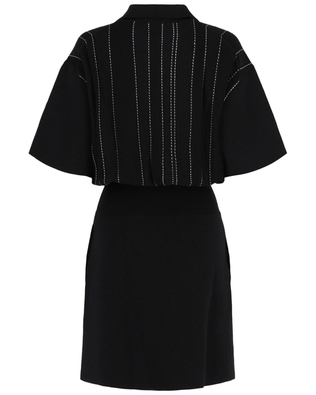 Ferragamo Contrast Stitch Knit Wool Dress - 2