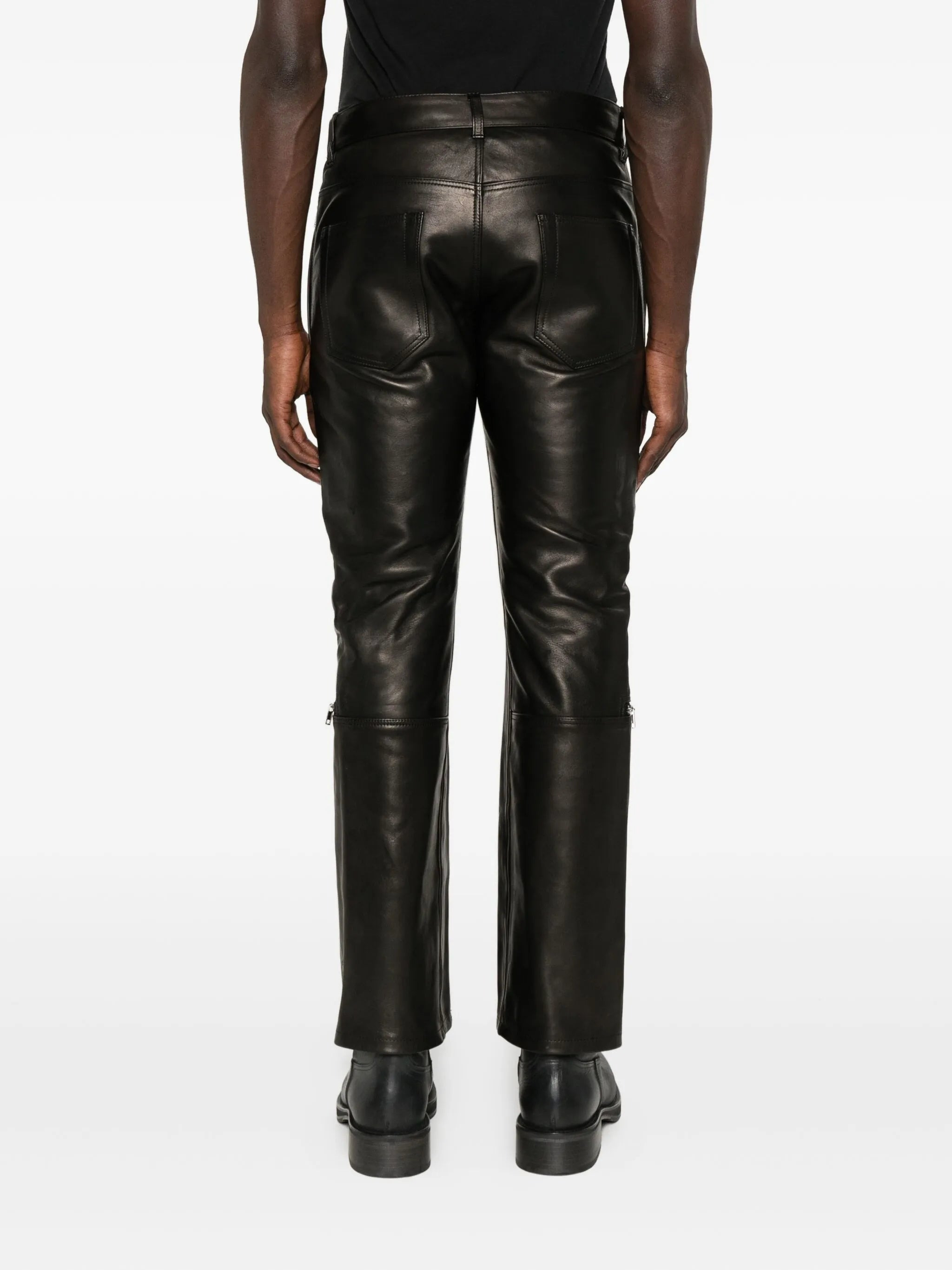 Rick Owens Zip-detail Leather Trousers - 4