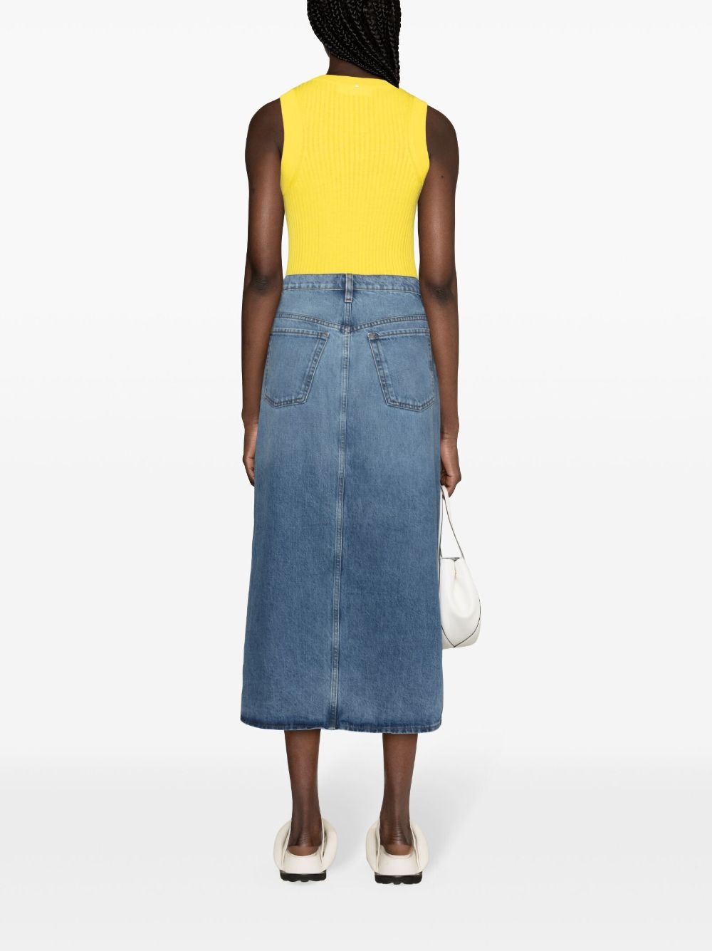 Midaxi midi denim skirt - 4