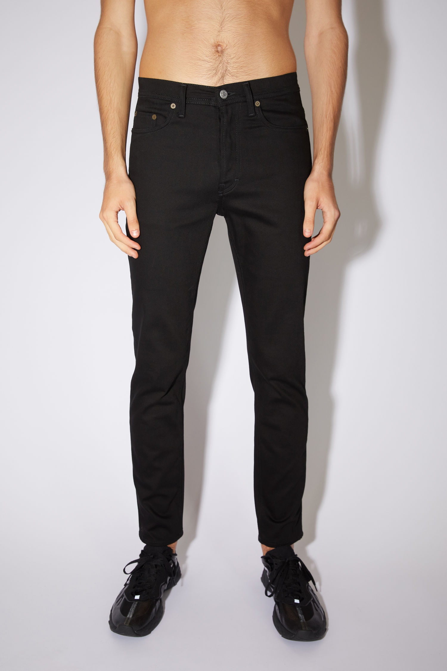 Slim tapered jeans - Stay black - 2