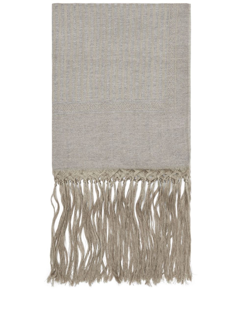 fringe-detail beach towel - 1