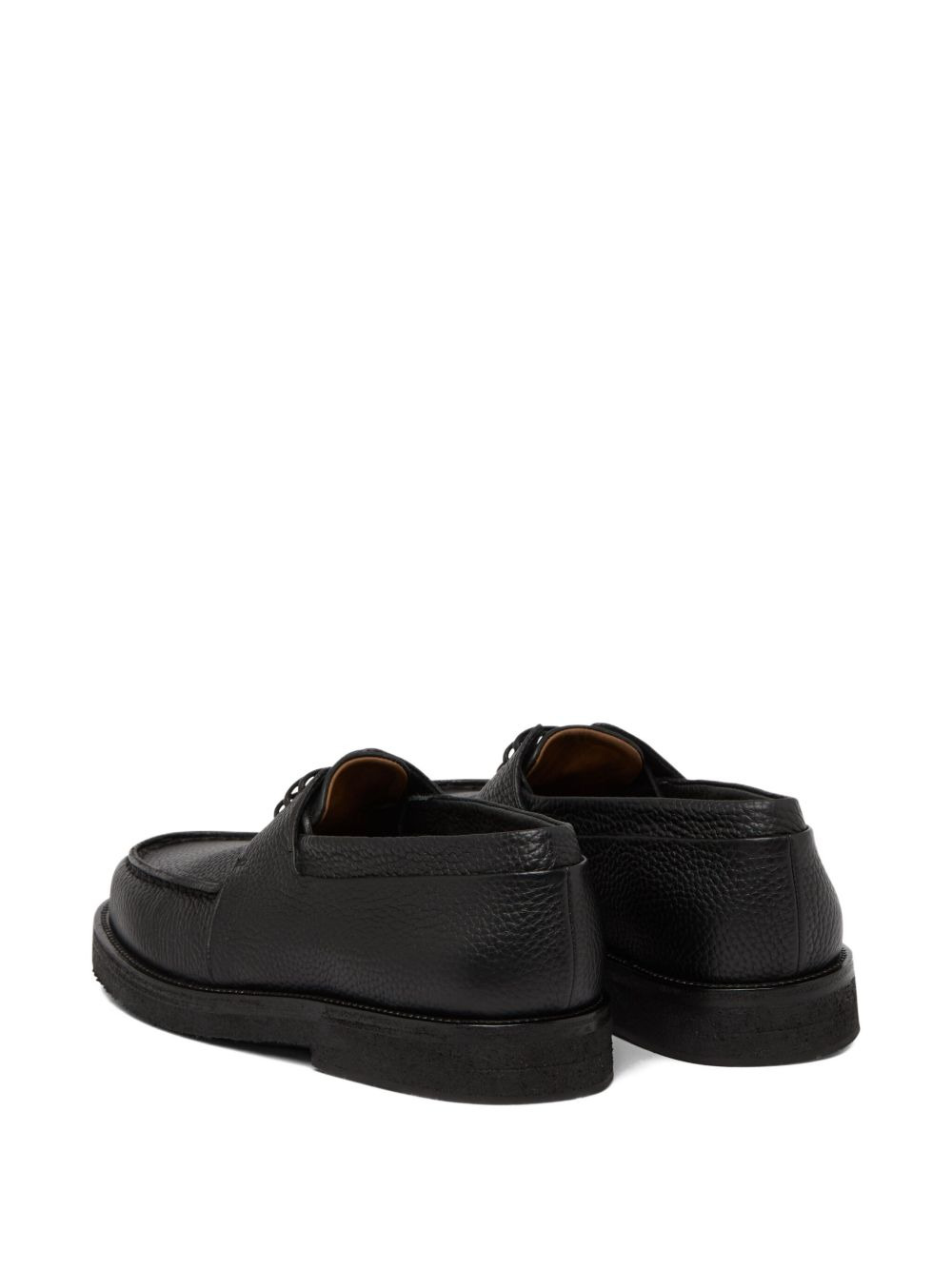pebble-grain leather boat shoes - 3