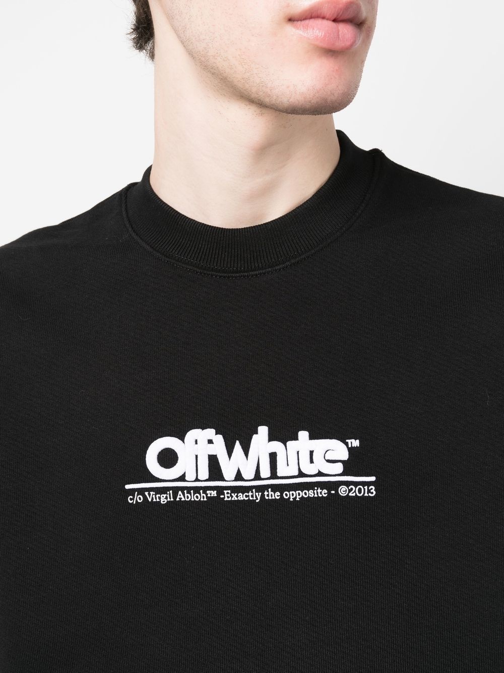 logo-embroidered long-sleeve sweatshirt - 5