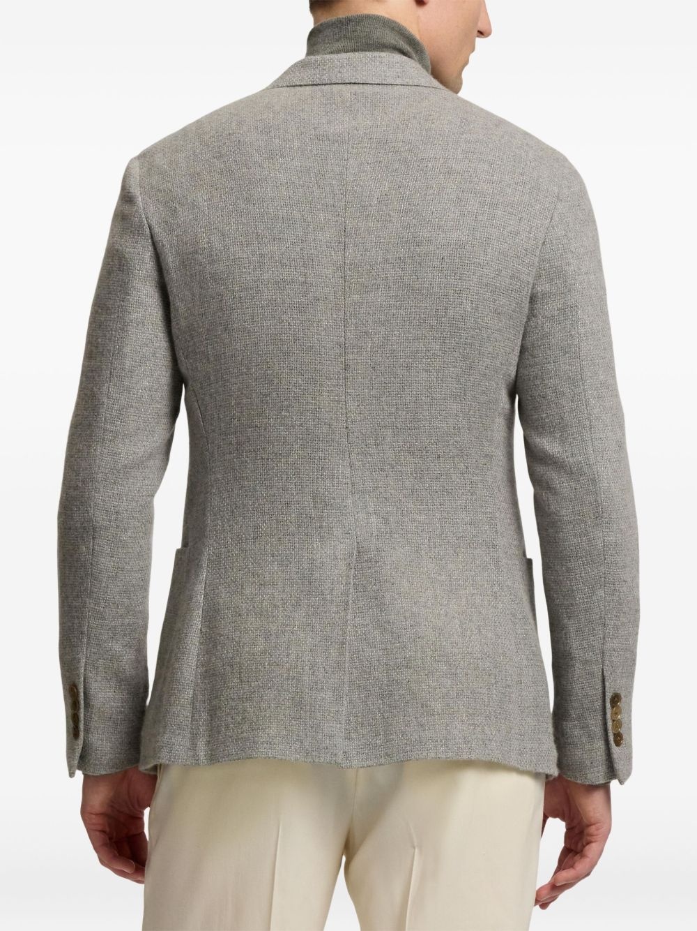 cashmere single-breasted blazer - 5