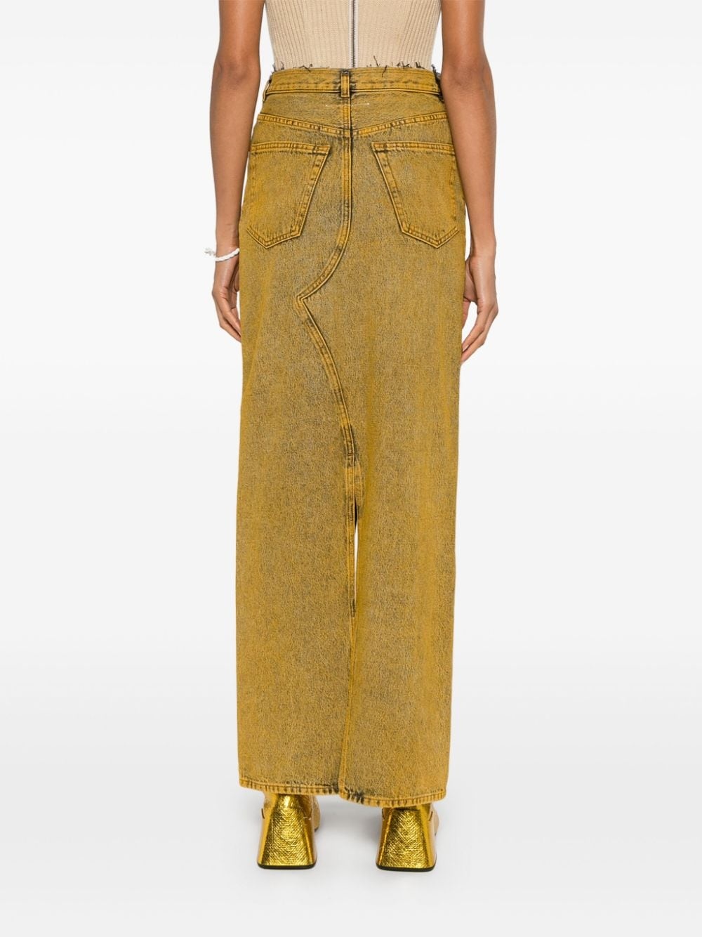 denim maxi skirt - 4