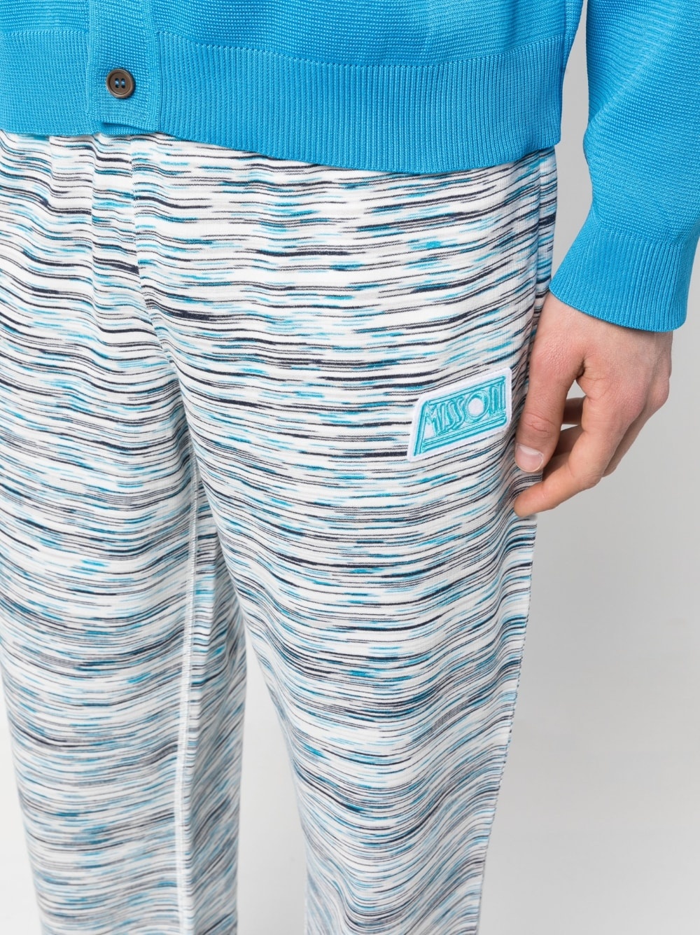 stripe-print cotton track pants - 5
