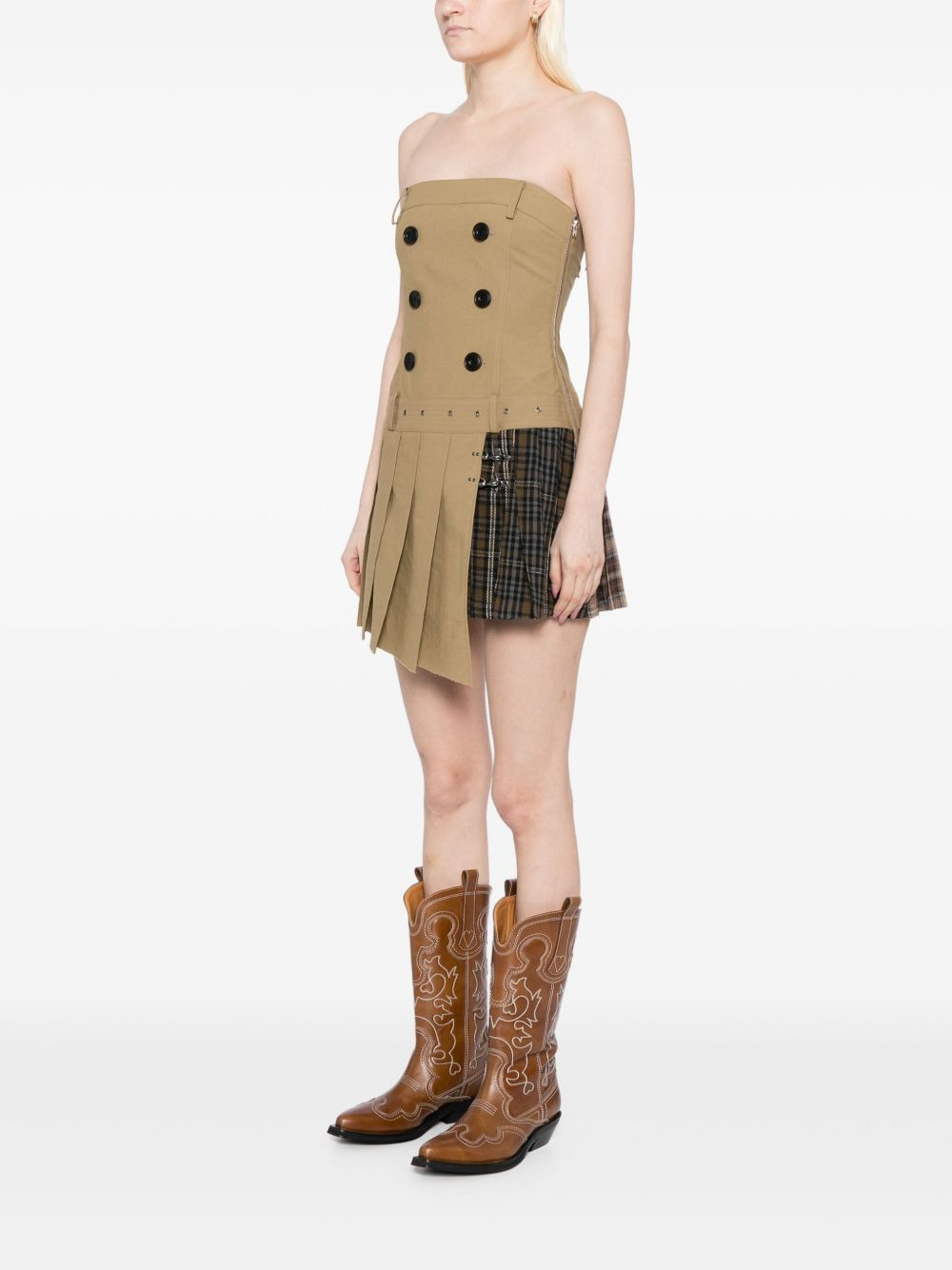 pleated trench dress - 3