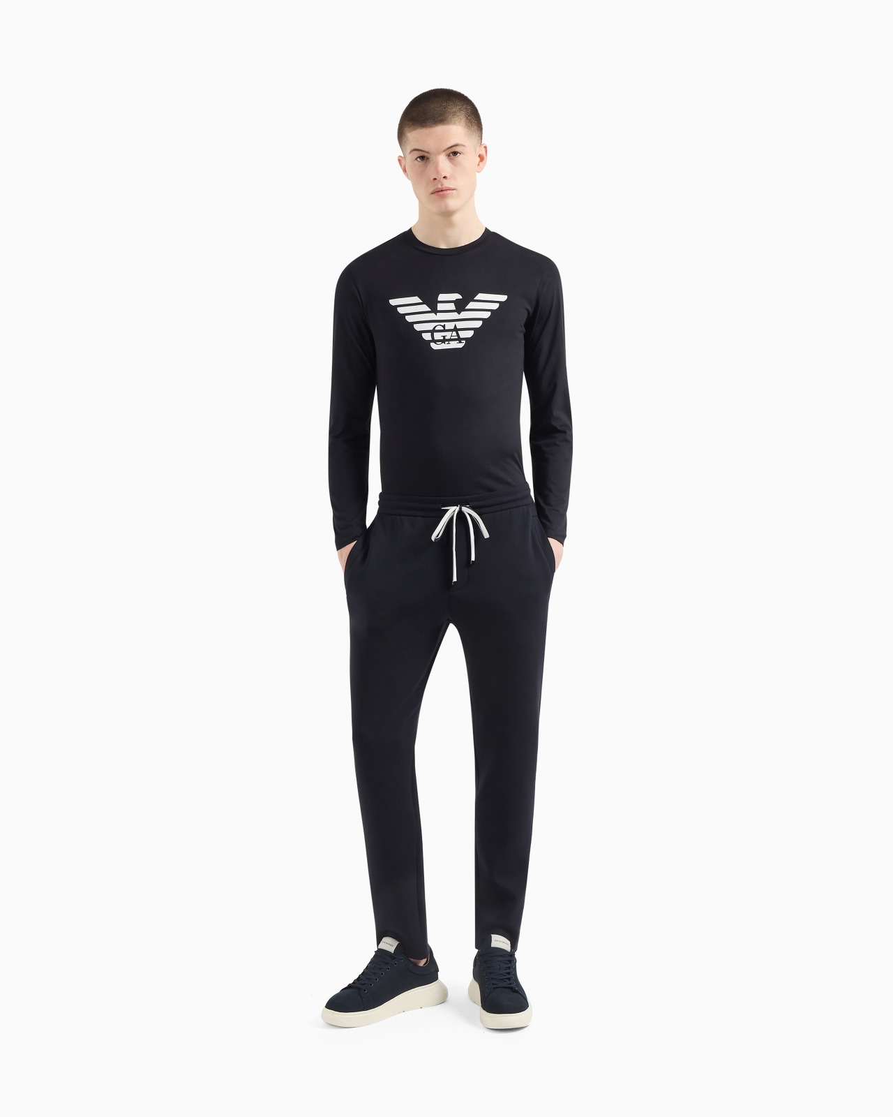 Pima-jersey jumper with printed logo - 2