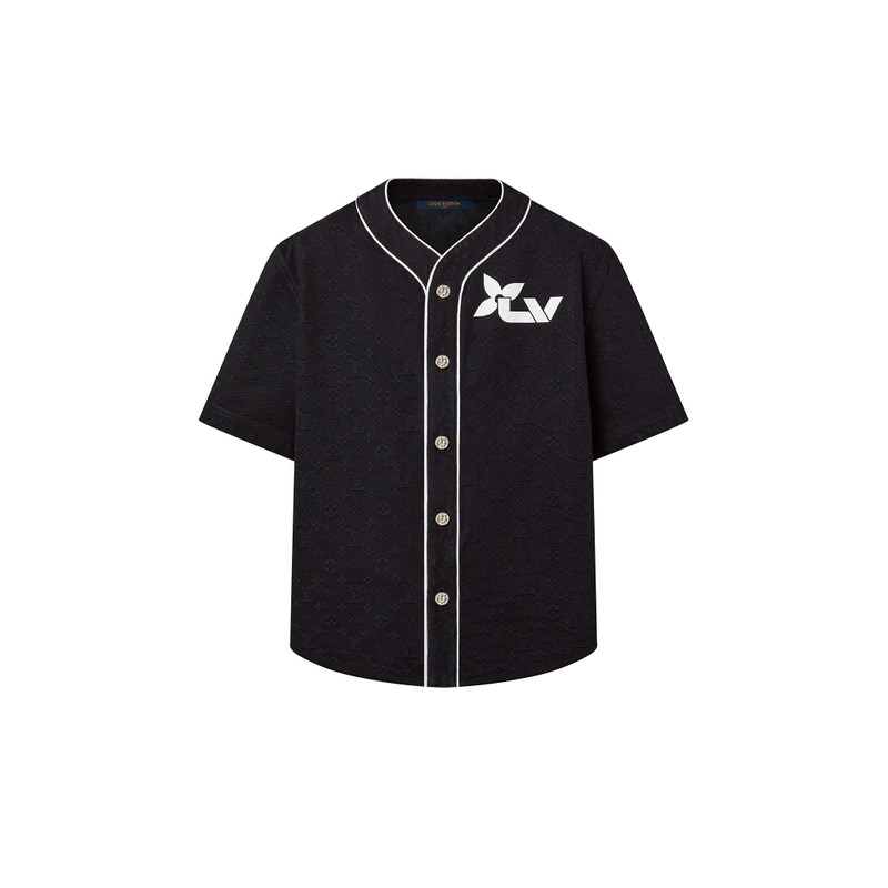 Monogram Short-Sleeved Denim Shirt 1