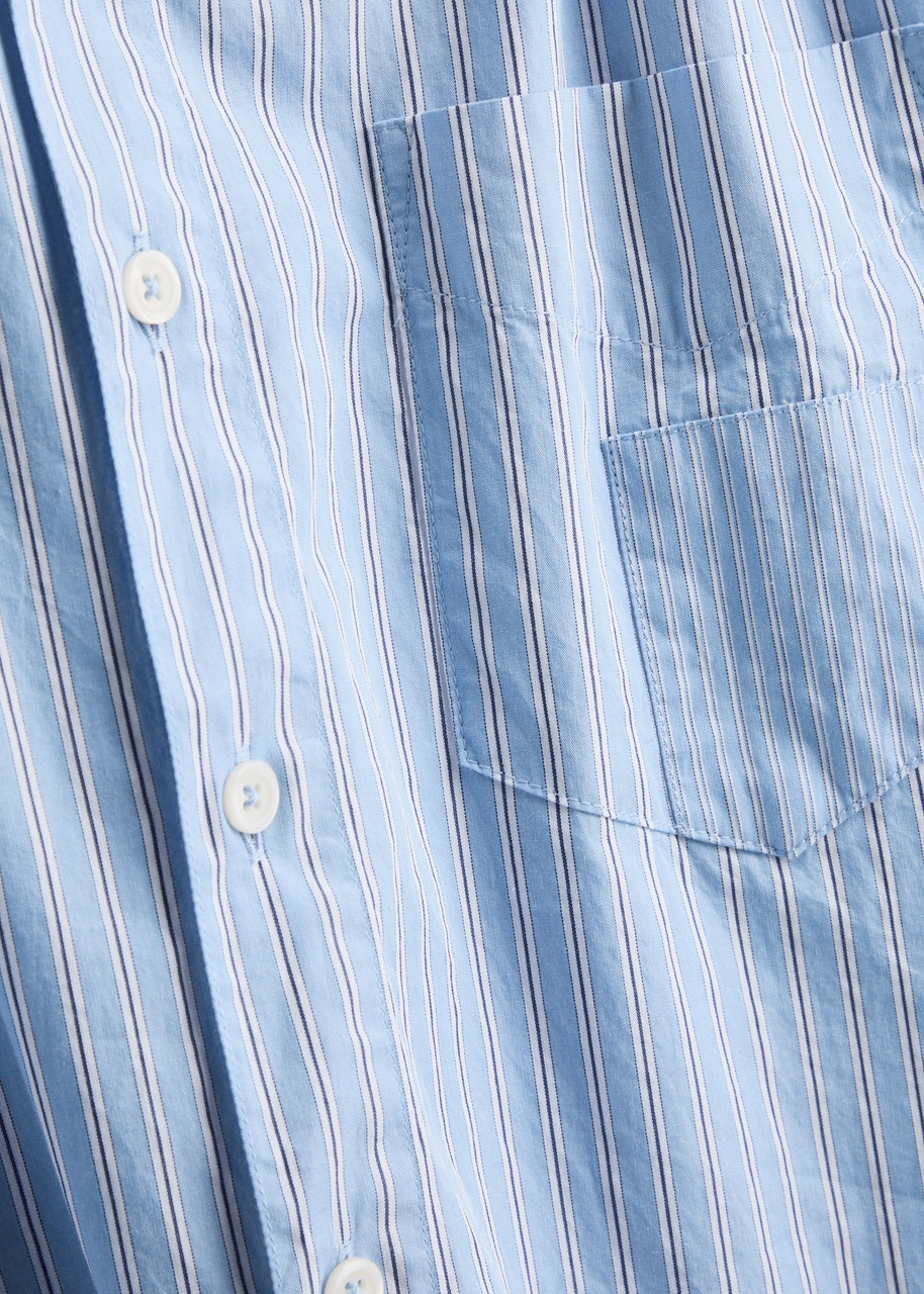 Universal Works Patched Striped Cotton-poplin Shirt - 5