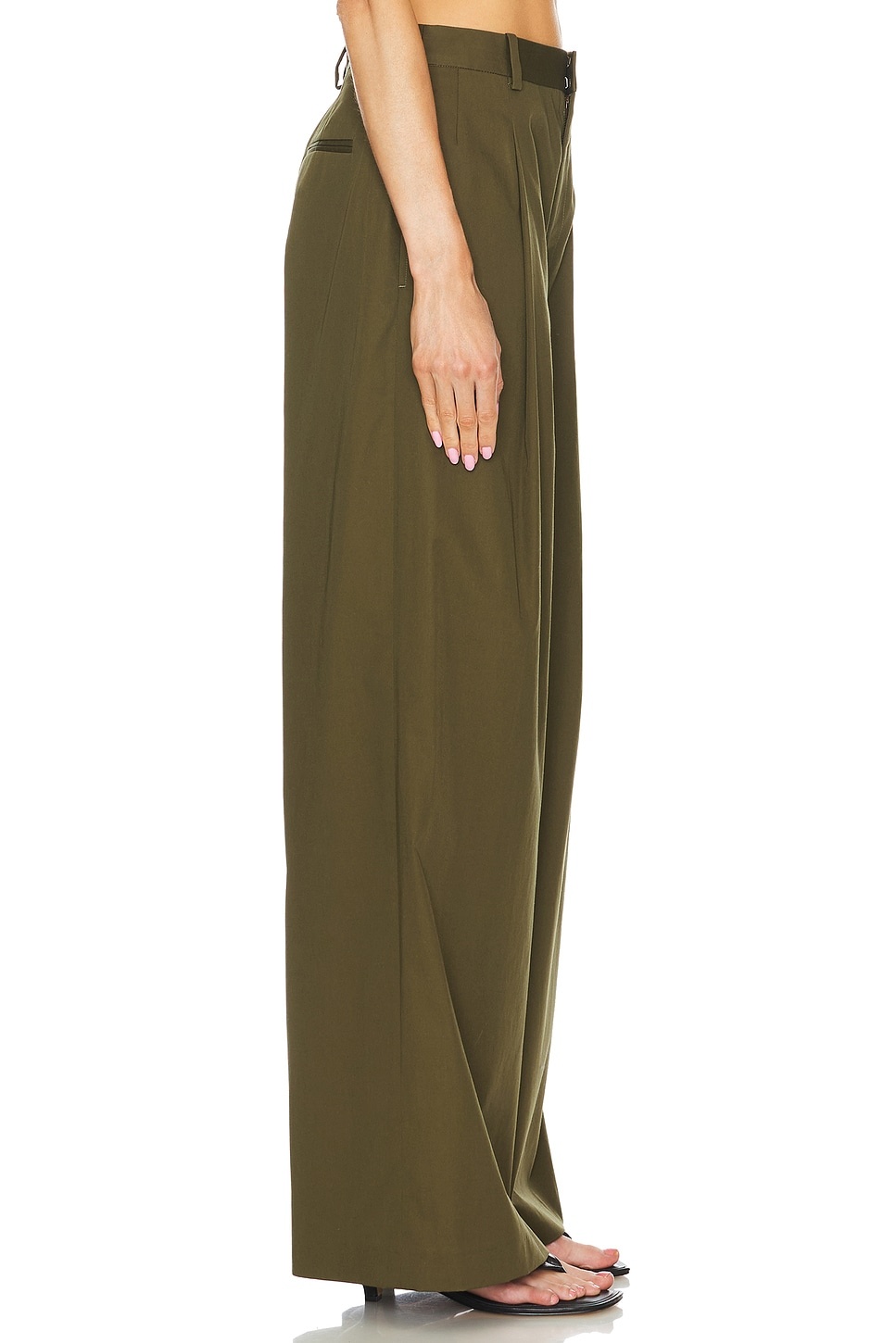 Pleated Wide Leg Pant - 3