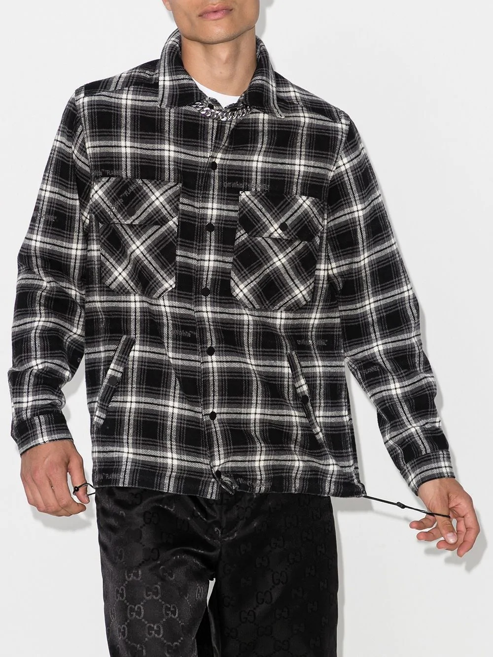 Arrows checkered overshirt - 2