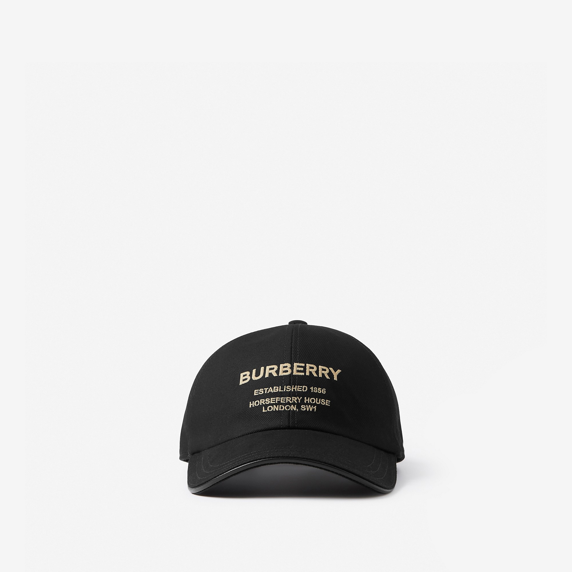 Horseferry Motif Cotton Twill Baseball Cap - 1