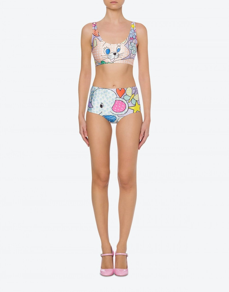 Moschino CALICO ANIMALS BIKINI outlook