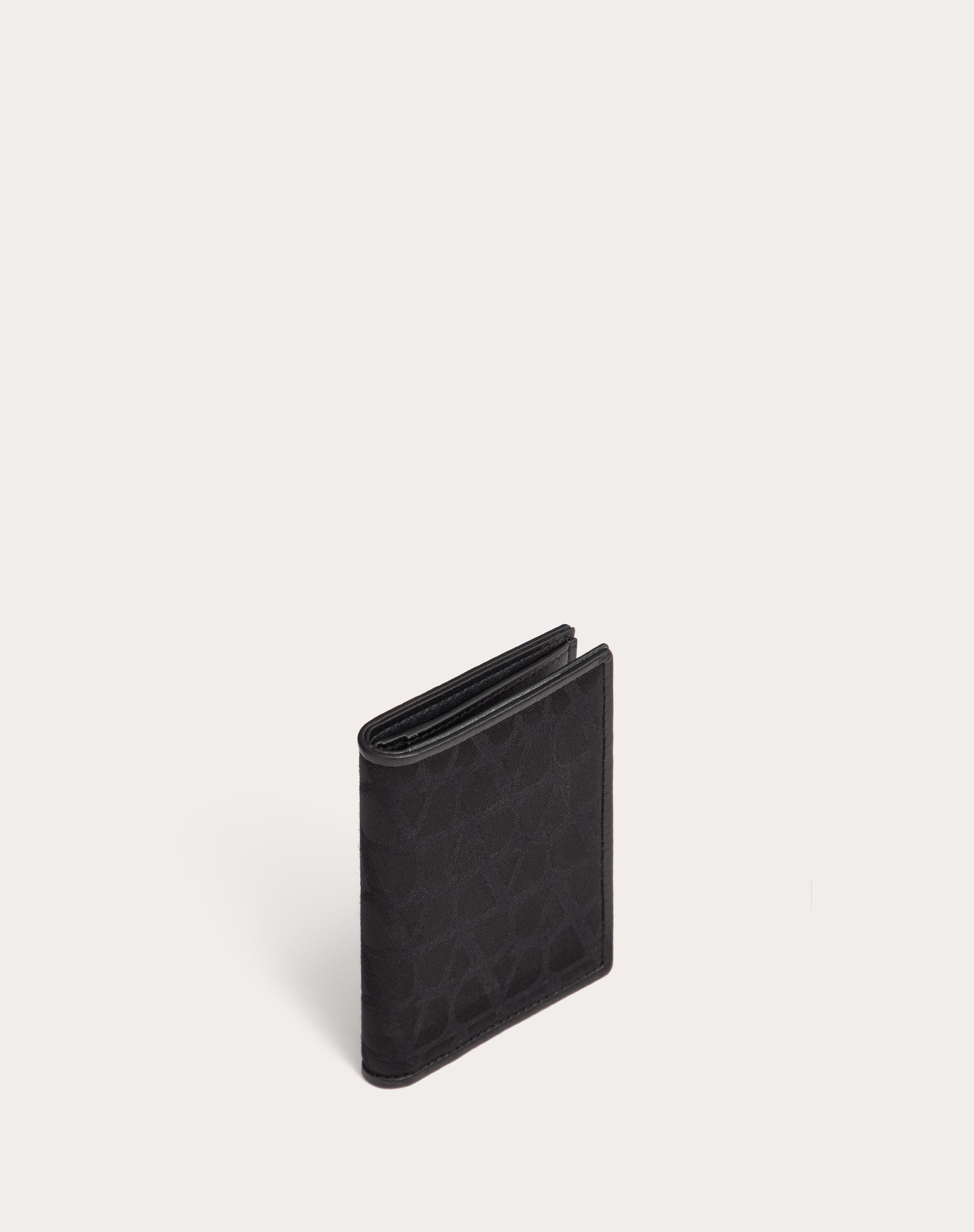 TOILE ICONOGRAPHE WALLET IN TECHNICAL FABRIC WITH LEATHER DETAILS - 4