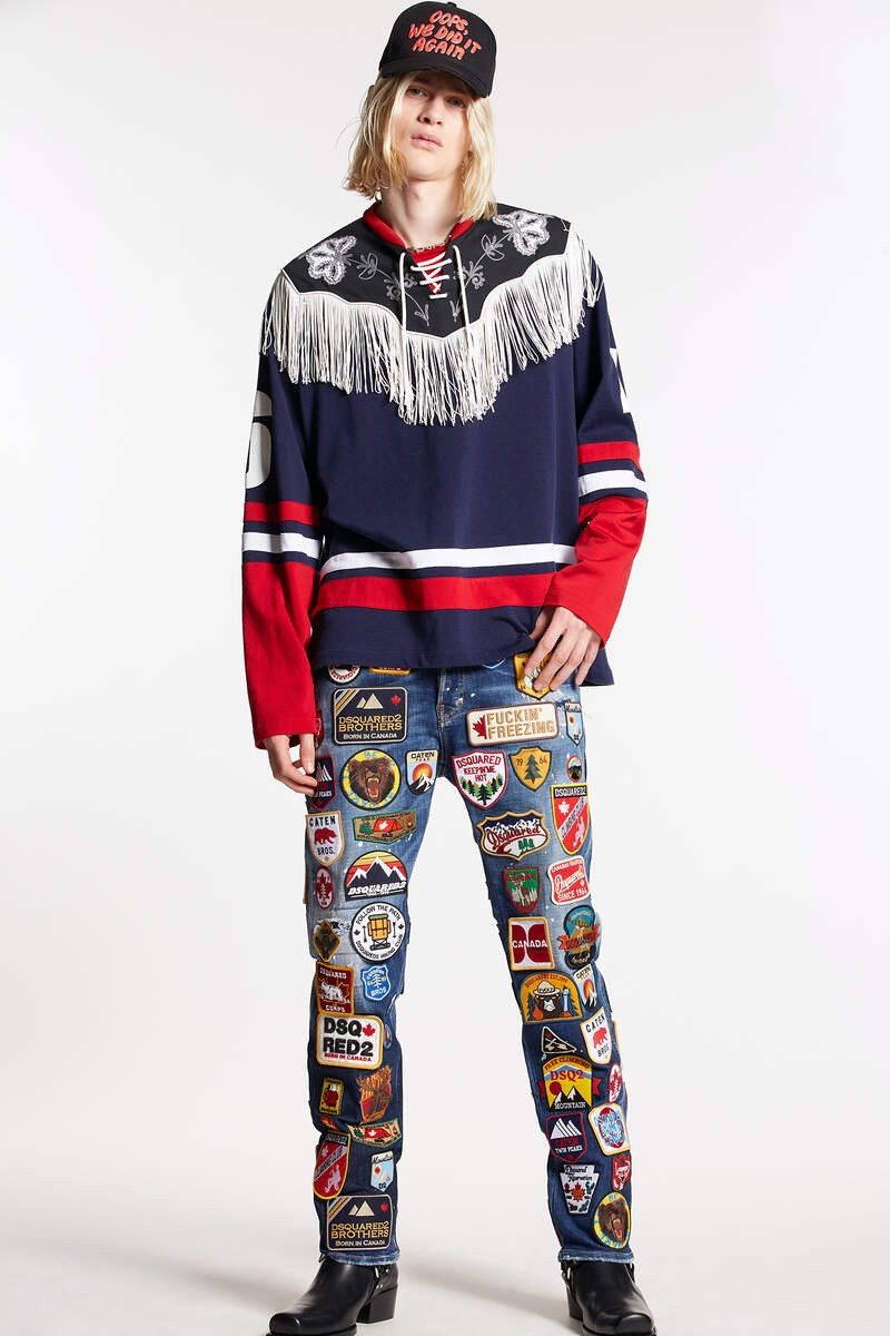 DARK WHITE SPRINKLE WASH 642 JEANS - 1