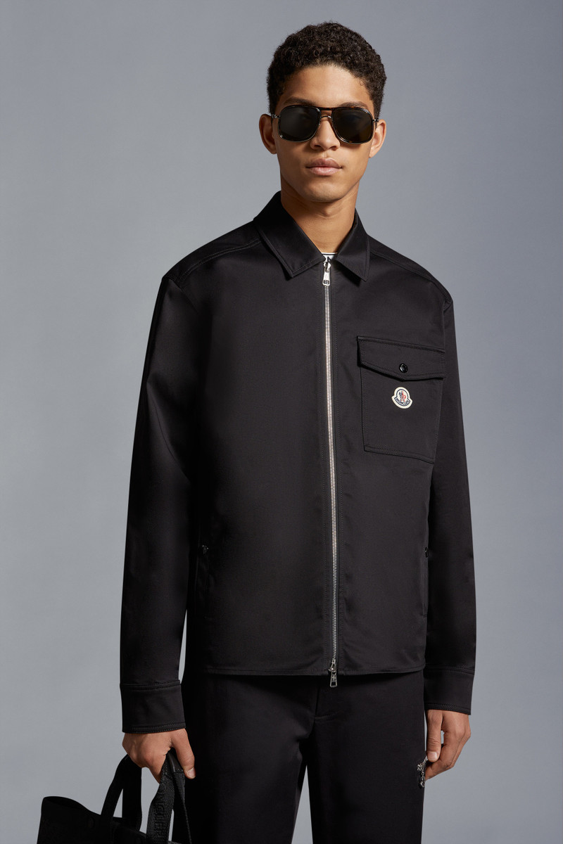 Moncler Gabardine Zip-Up Shirt outlook