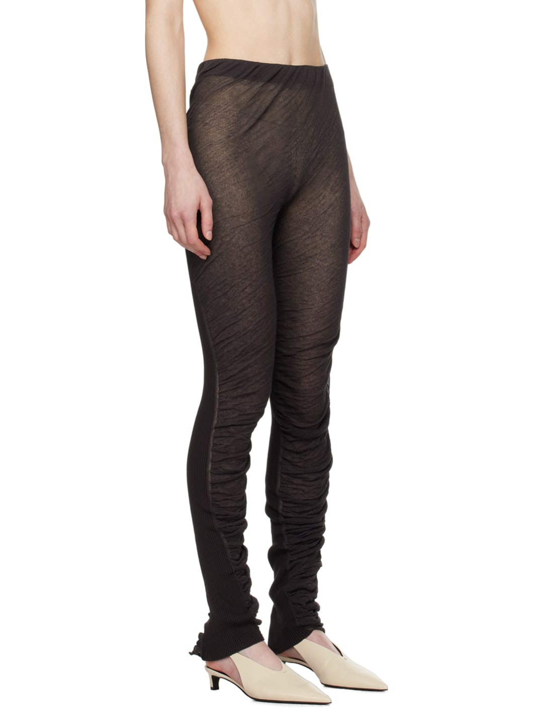 Brown Ambiguous Leggings - 2
