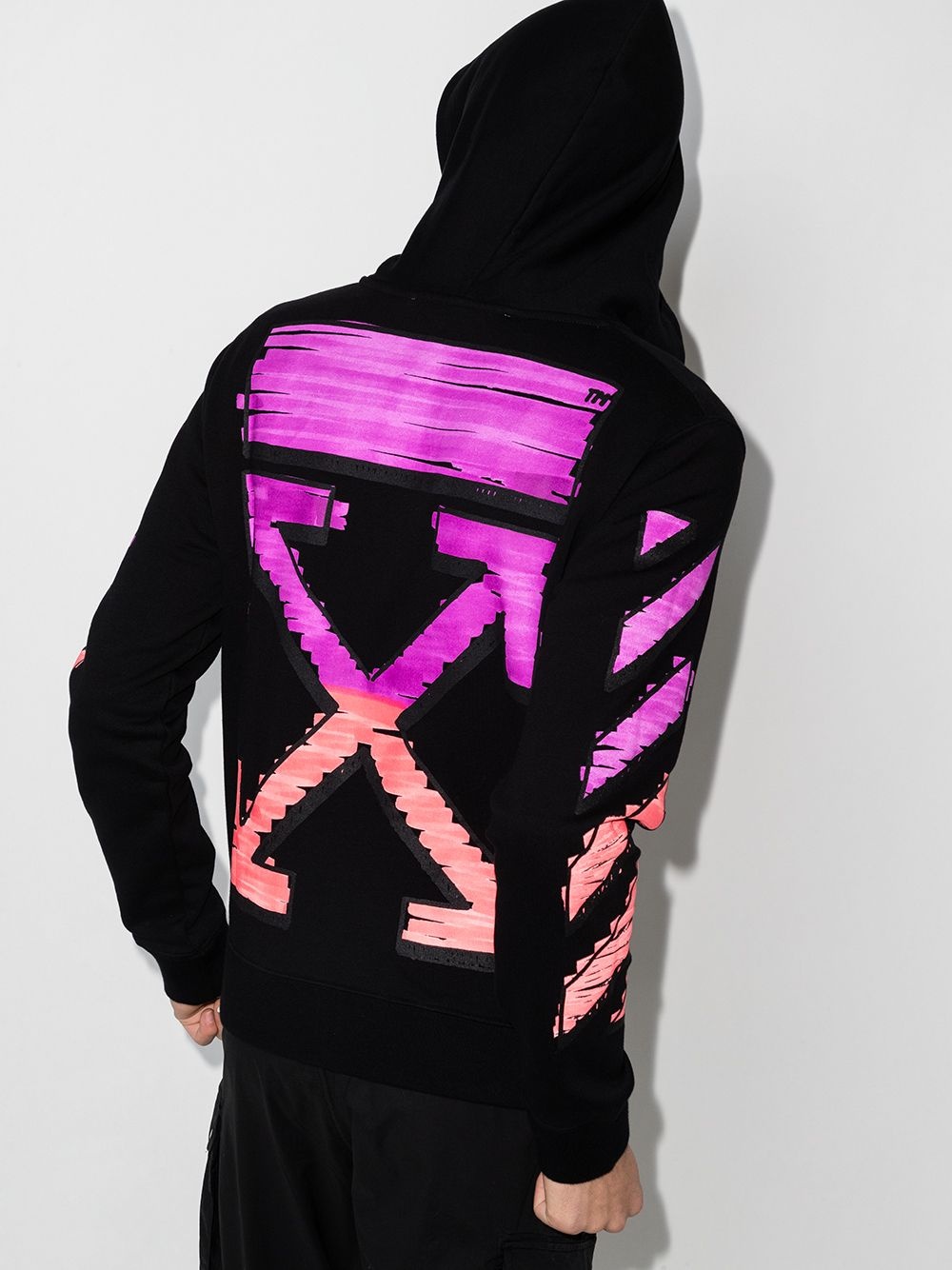 Marker Arrows zip-up hoodie - 3