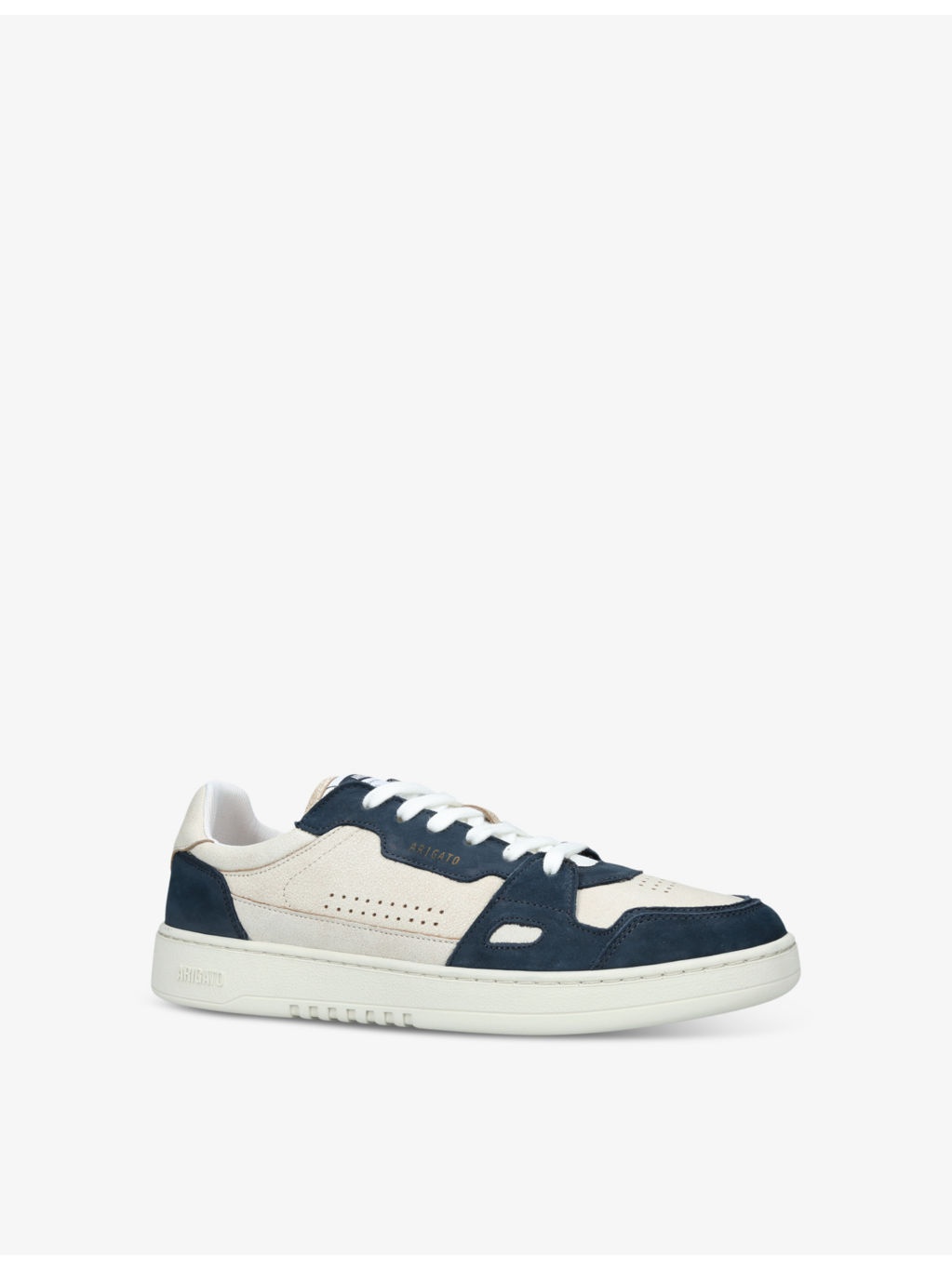 Dice leather and suede low-top trainers - 3