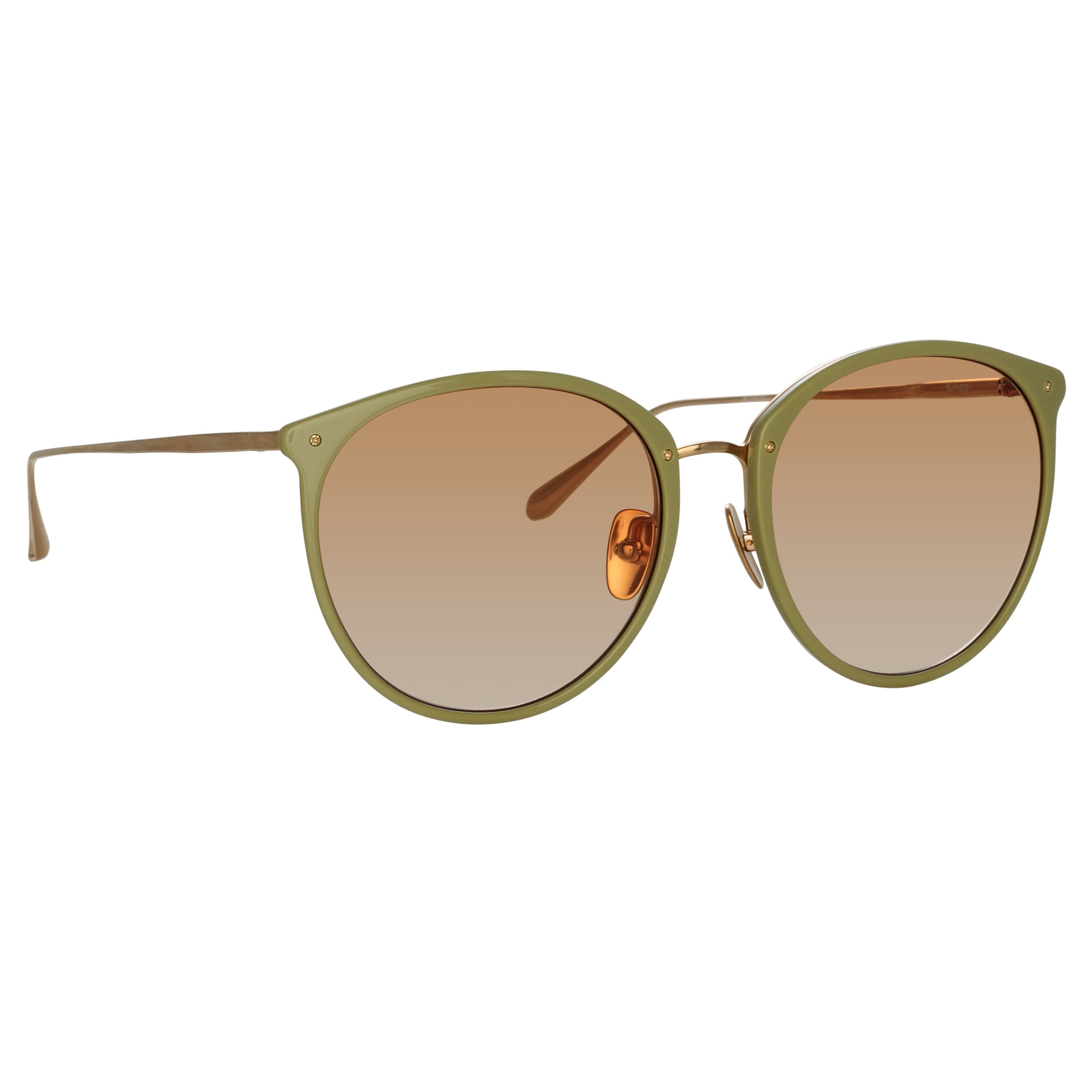 KINGS OVERSIZED SUNGLASSES IN SAGE - 2